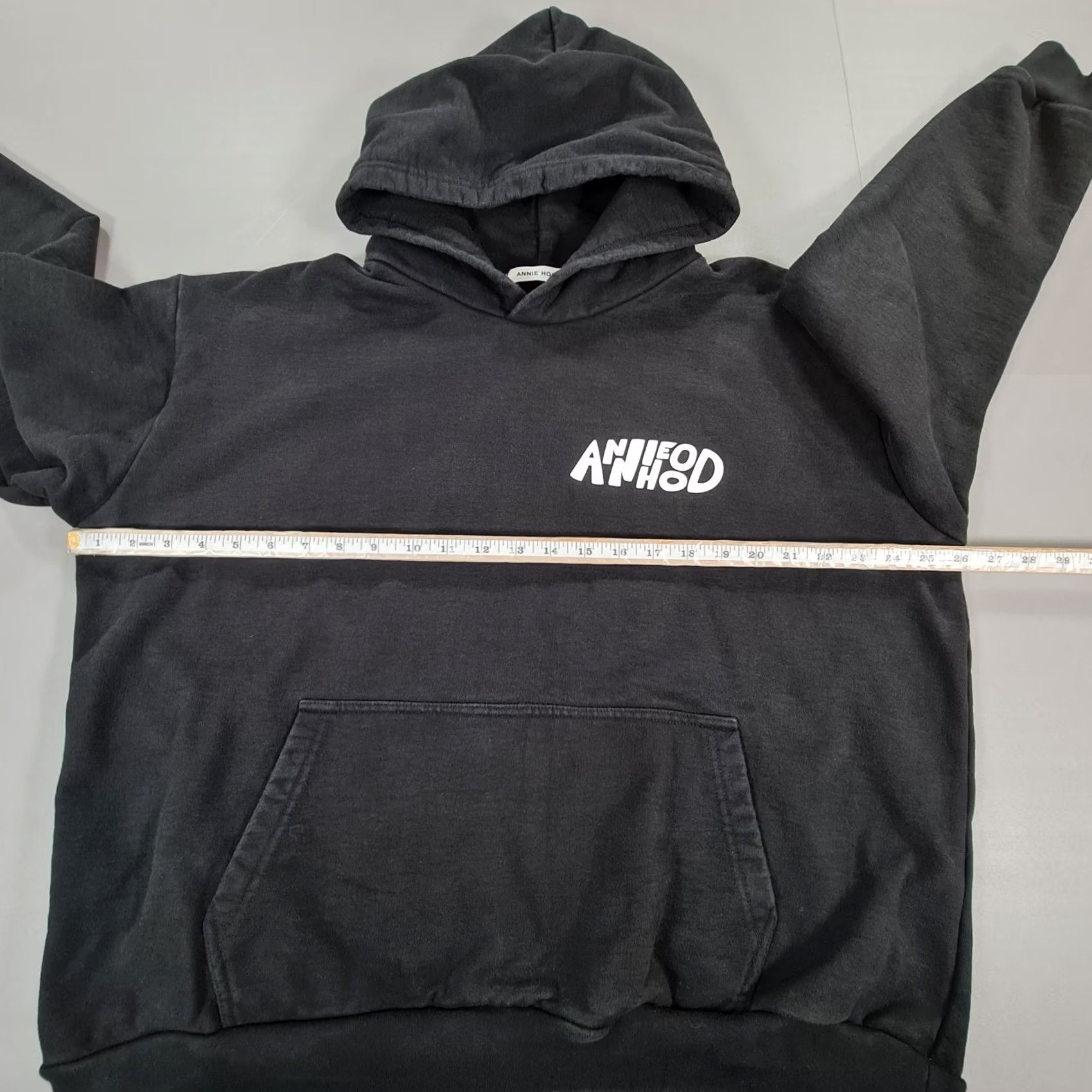 Vintage Annie Hood Womens Hoodie Black Large Heavyweight Cotton Pullover Made In England Size L / US 10 / IT 46 - 5 Thumbnail