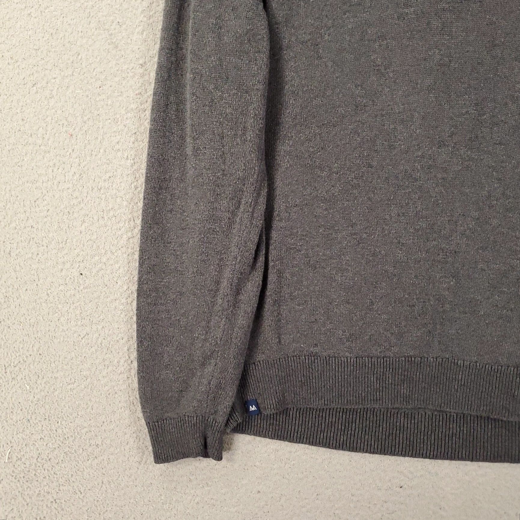 Mizzen+Main Mizzen Main Sweatshirt Mens Large Gray 1/4 Zip Pullover Long Sleeve Mock Neck Knit Nylon Rayon Zip Closure Outdoor Classic Shirt? Size US L / EU 52-54 / 3 - 4 Thumbnail