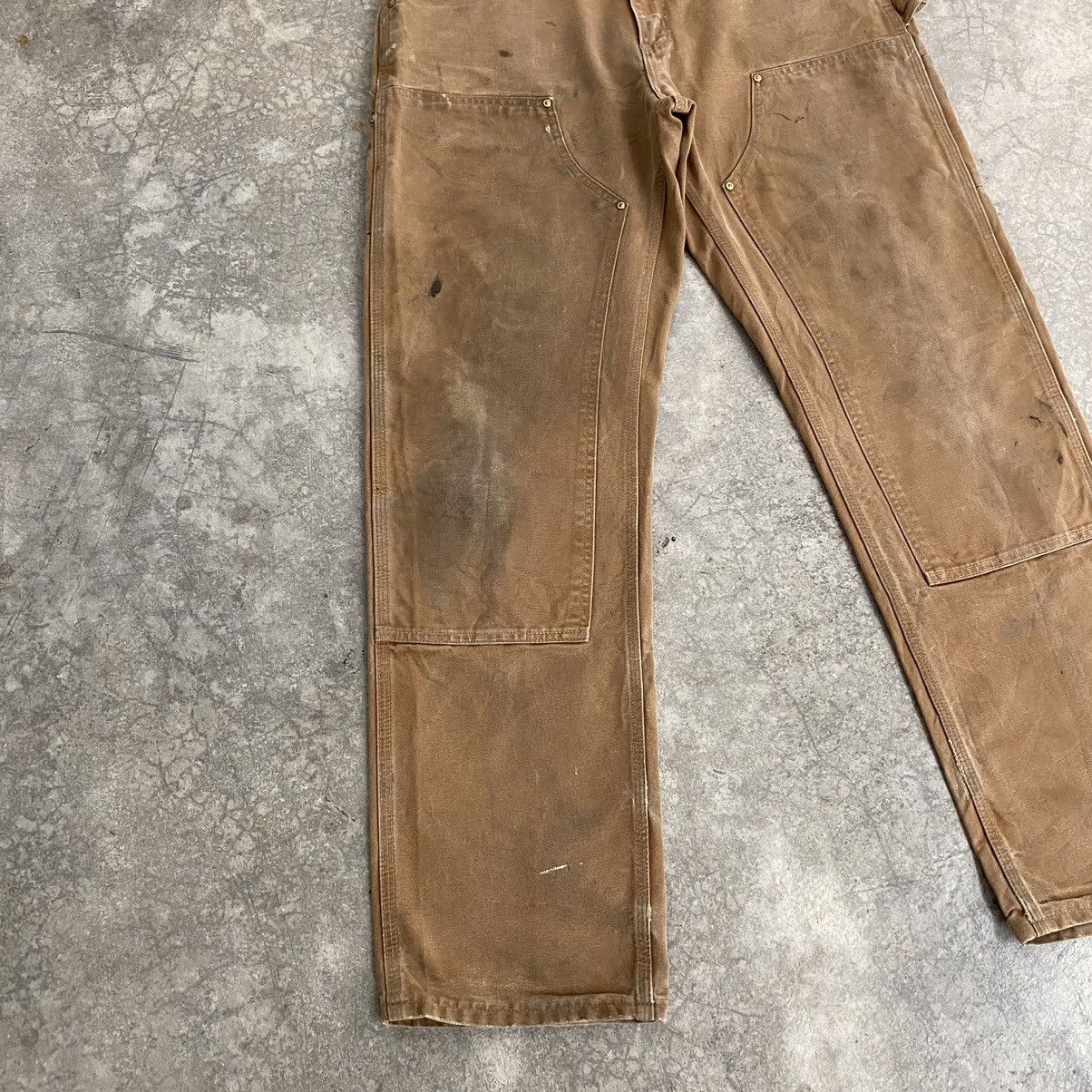 Carhartt Vintage Carhartt Double Knee Tan Dirty Carpenter Pants Size US 33 - 5 Thumbnail