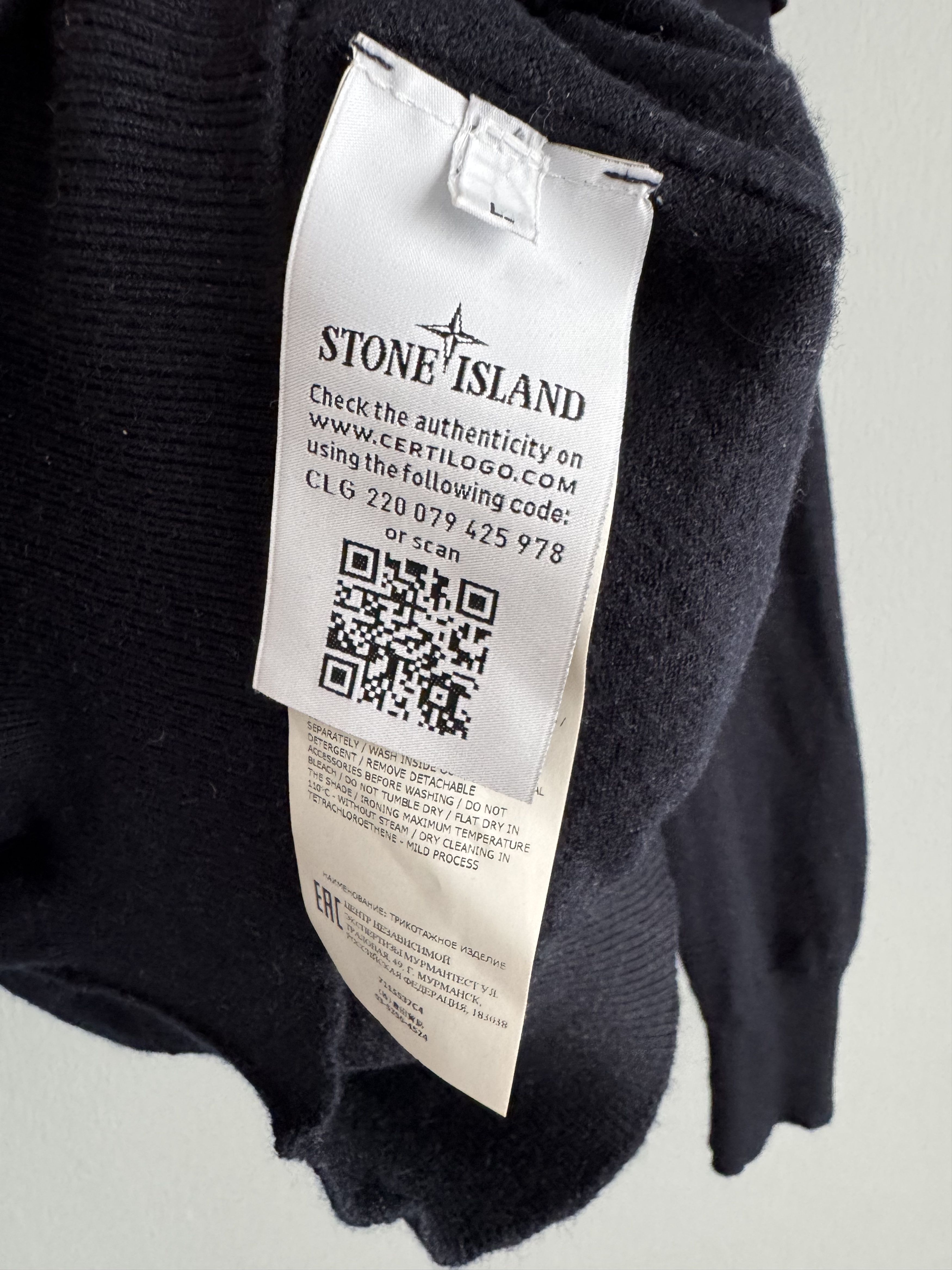 Stone Island Stone Island 100% Wool Turtleneck Dark Grey Sweater Size US L / EU 52-54 / 3 - 3 Thumbnail