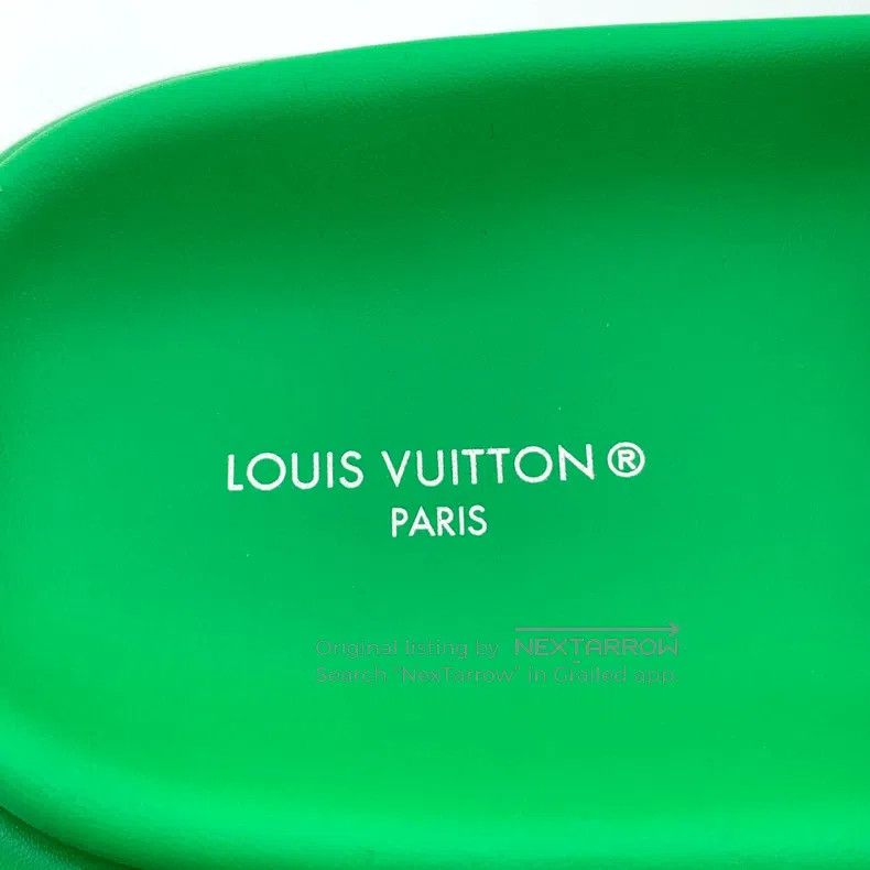 Louis Vuitton Louis Vuitton Green logo presbyopic embossed flat slippers Size US 5.5 / IT 35.5 - 7 Thumbnail