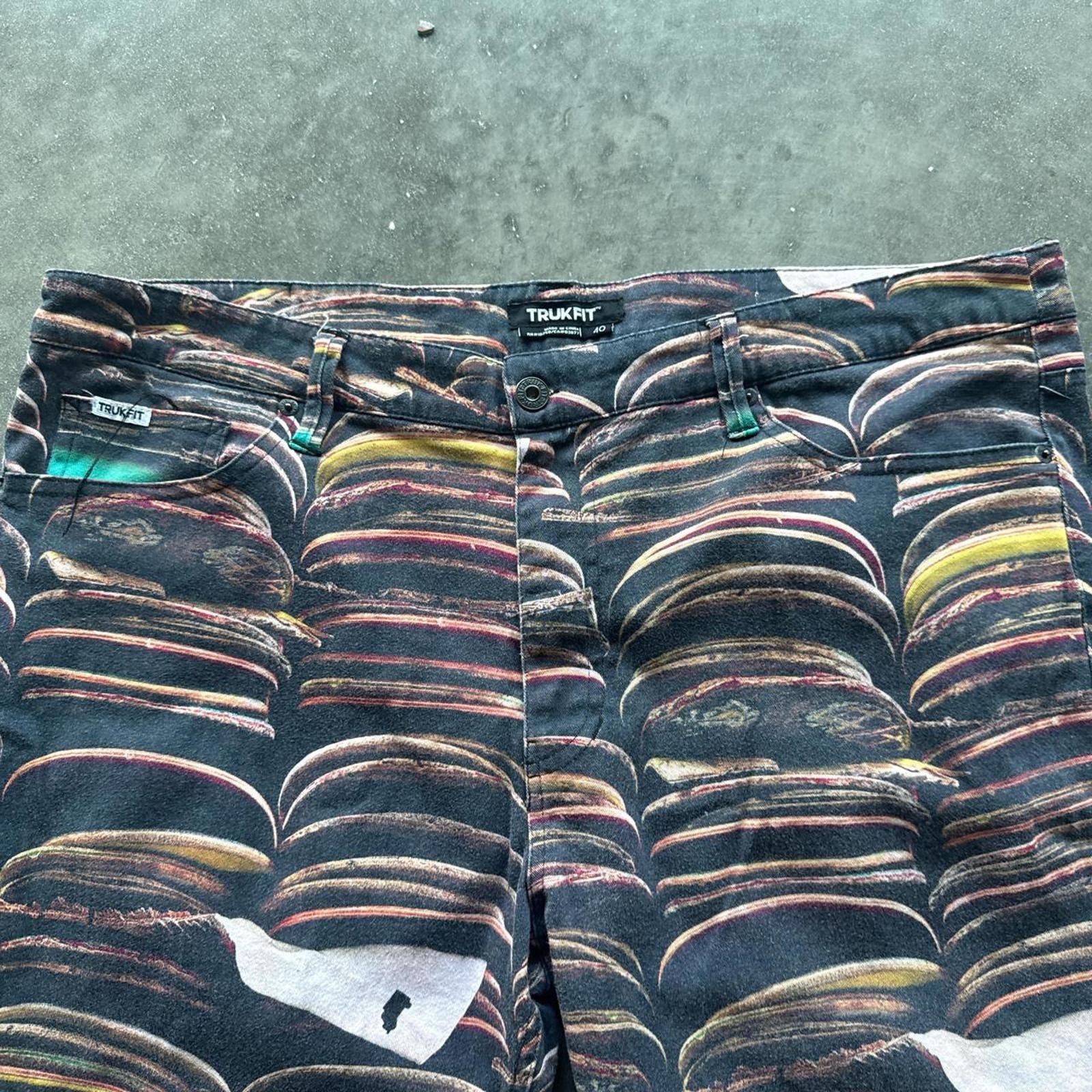 Other Trukfit Lil Wayne Skateboarders All Over Print Denim Jeans Size US 40 / EU 56 - 3 Thumbnail