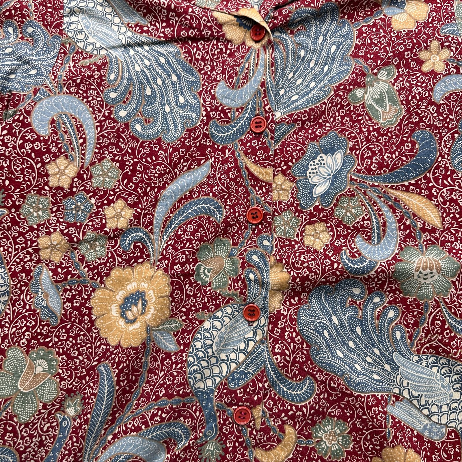 Other Vintage 70s JC Penney Paisley Long Sleeve Shirt Womens M Size M / US 6-8 / IT 42-44 - 2 Thumbnail