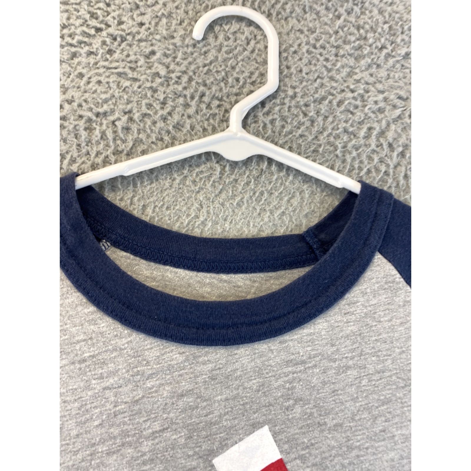 Adidas Adidas Shirt Mens Size S 3/4 Sleeve USA Flag Graphic Gray Navy Blue 91-67 Size US S / EU 44-46 / 1 - 4 Thumbnail