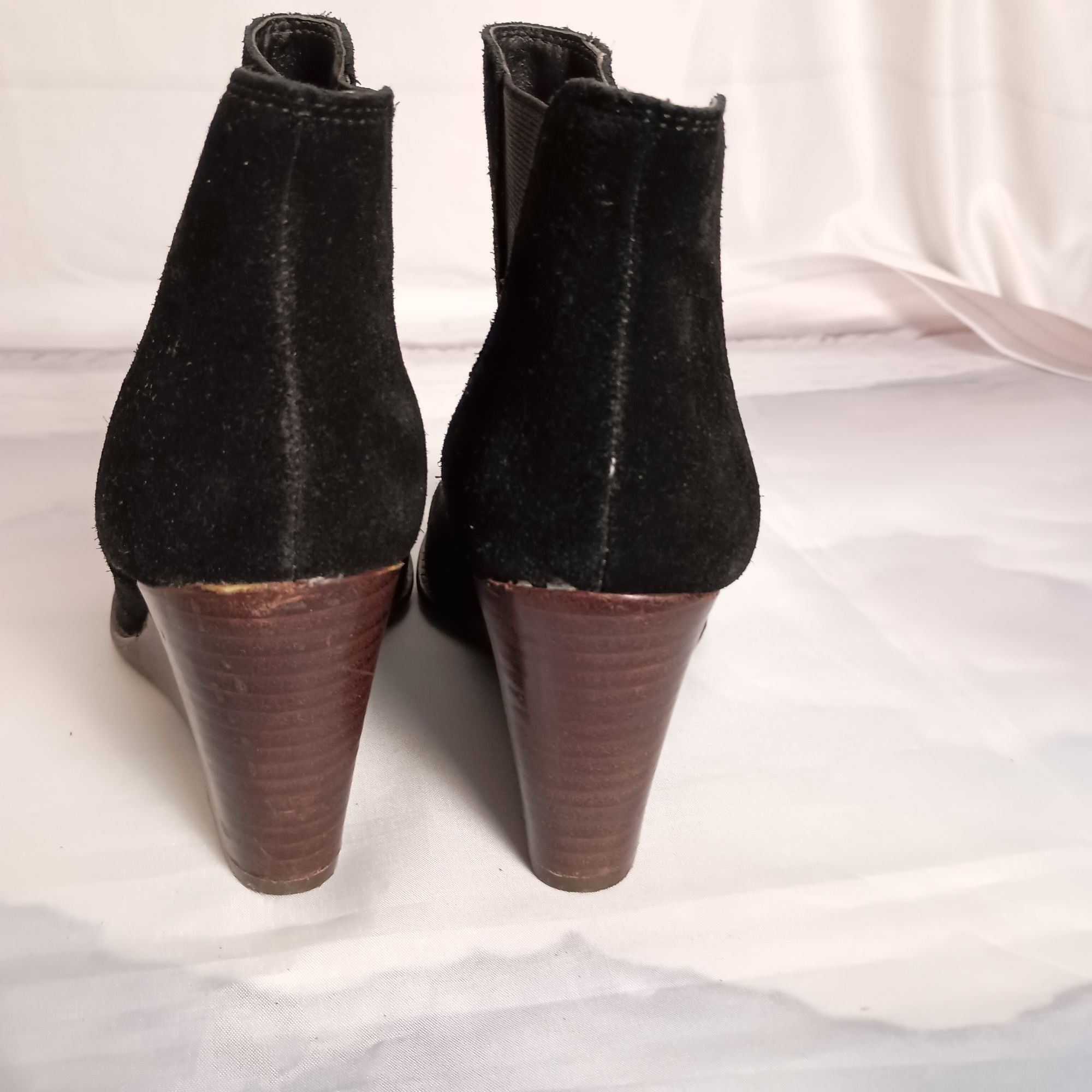 Lucky Brand Lucky Brand Yamka Black Suede Wedge Booties Women’s Size 7 G Size US 7 / IT 37 - 12 Thumbnail