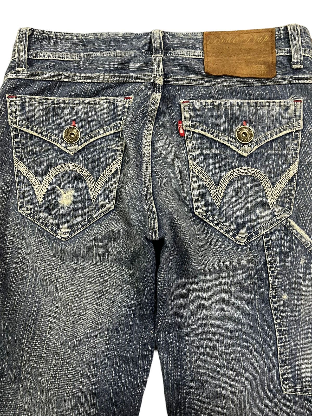 Edwin Vintage Edwin Classic Blue Wash Distressed Short Denim Size US 34 / EU 50 - 4 Thumbnail