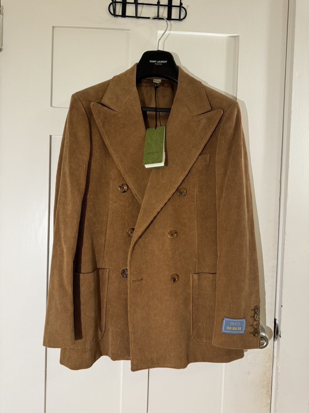 Gucci HA HA HA Harry Styles Corduroy Double Breasted Blazer
