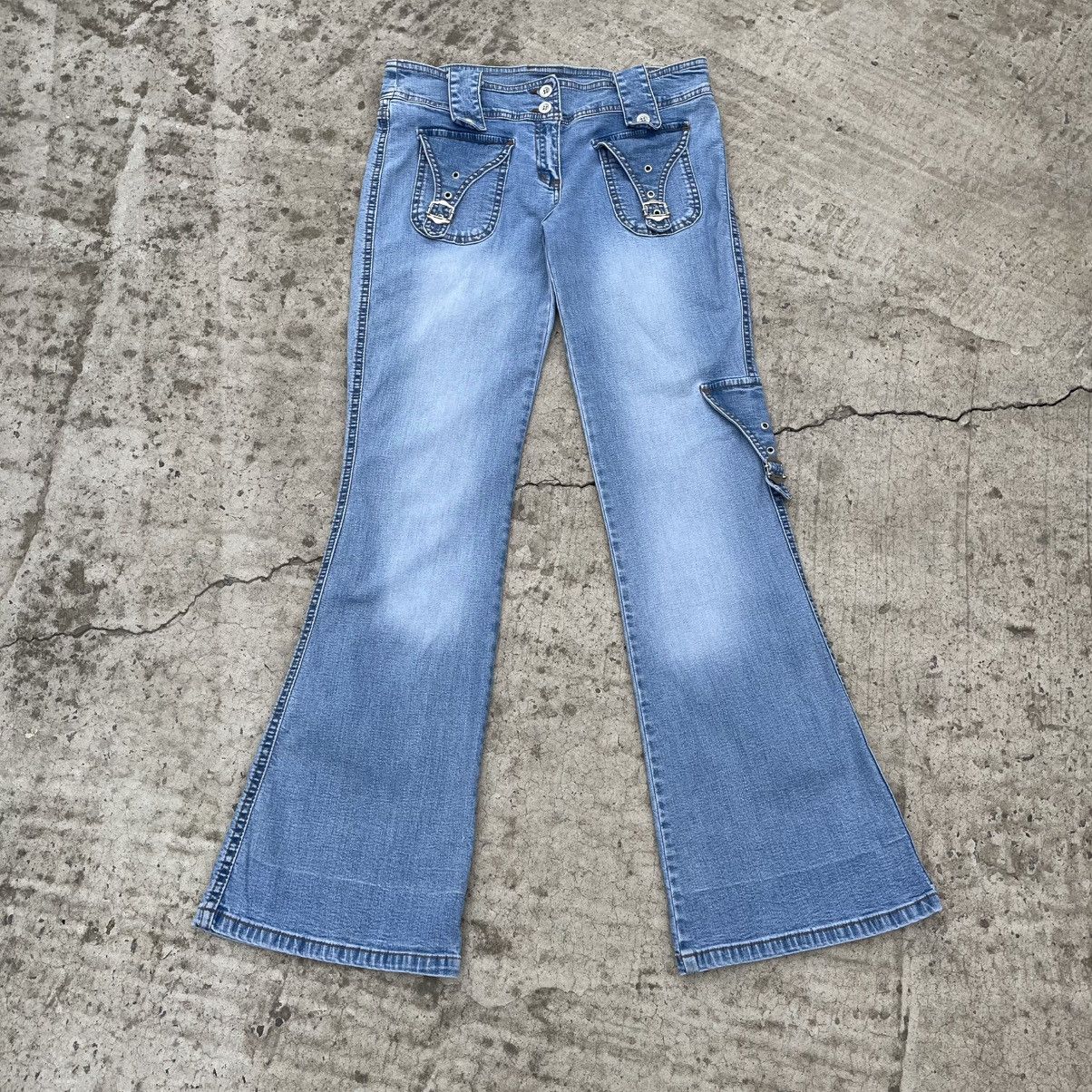 Issey Miyake Vintage Women’s Tramontana Jeans Flared Size L Y2K Hype Size 27" / US 4 / IT 40 - 3 Thumbnail