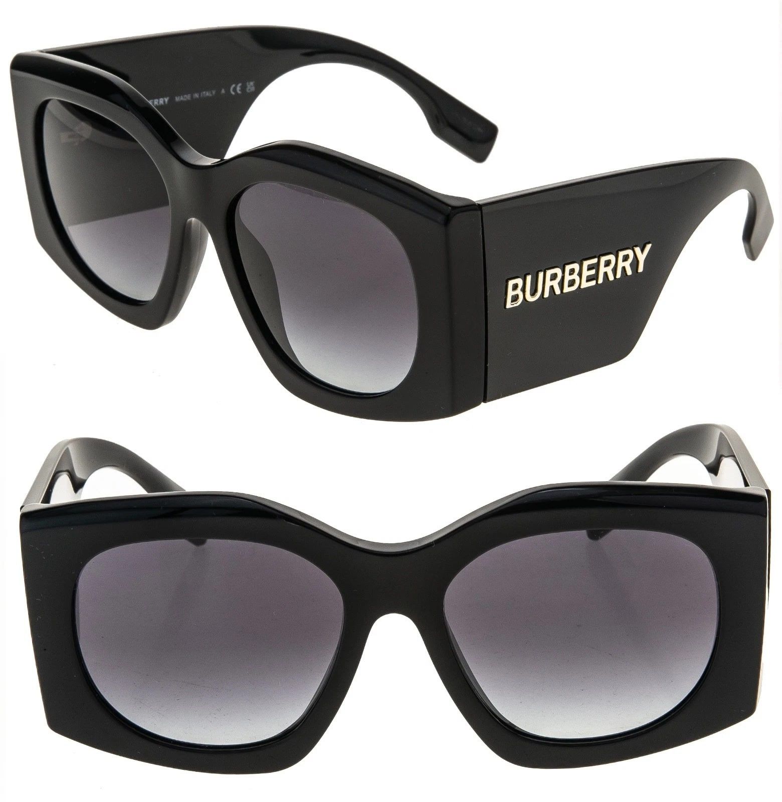 Burberry BURBERRY 4388 MADELINE BE4388U Black Bold Fashion Sunglasses Size ONE SIZE - 1 Thumbnail