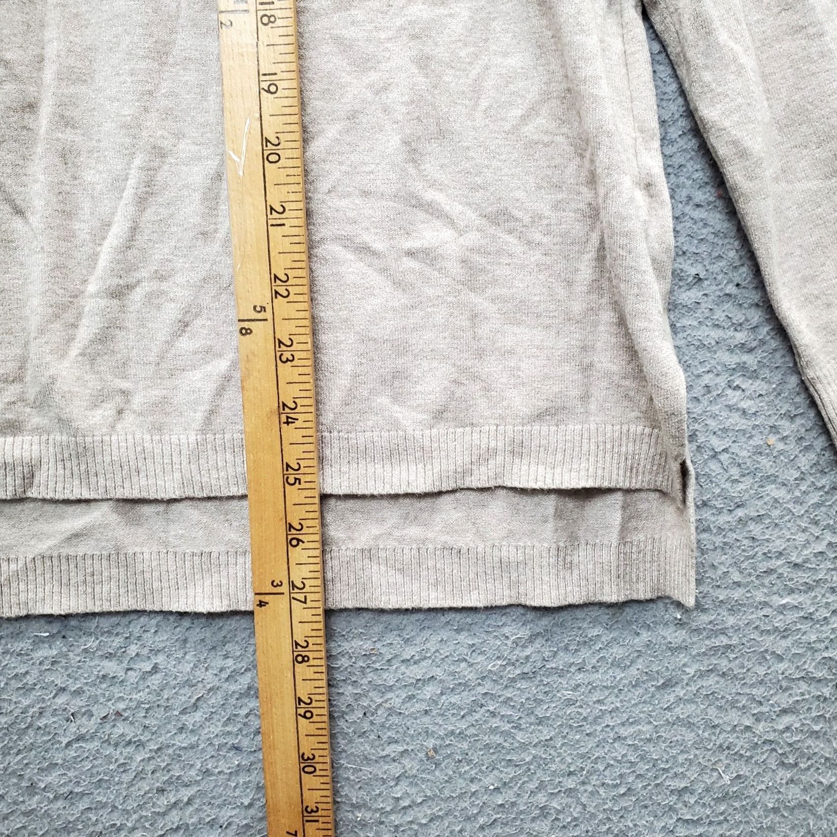 Vintage Cyrus Sweater Women's L Brown Knit Stretch High Low Slit Turtleneck Lightweight Size L / US 10 / IT 46 - 3 Thumbnail