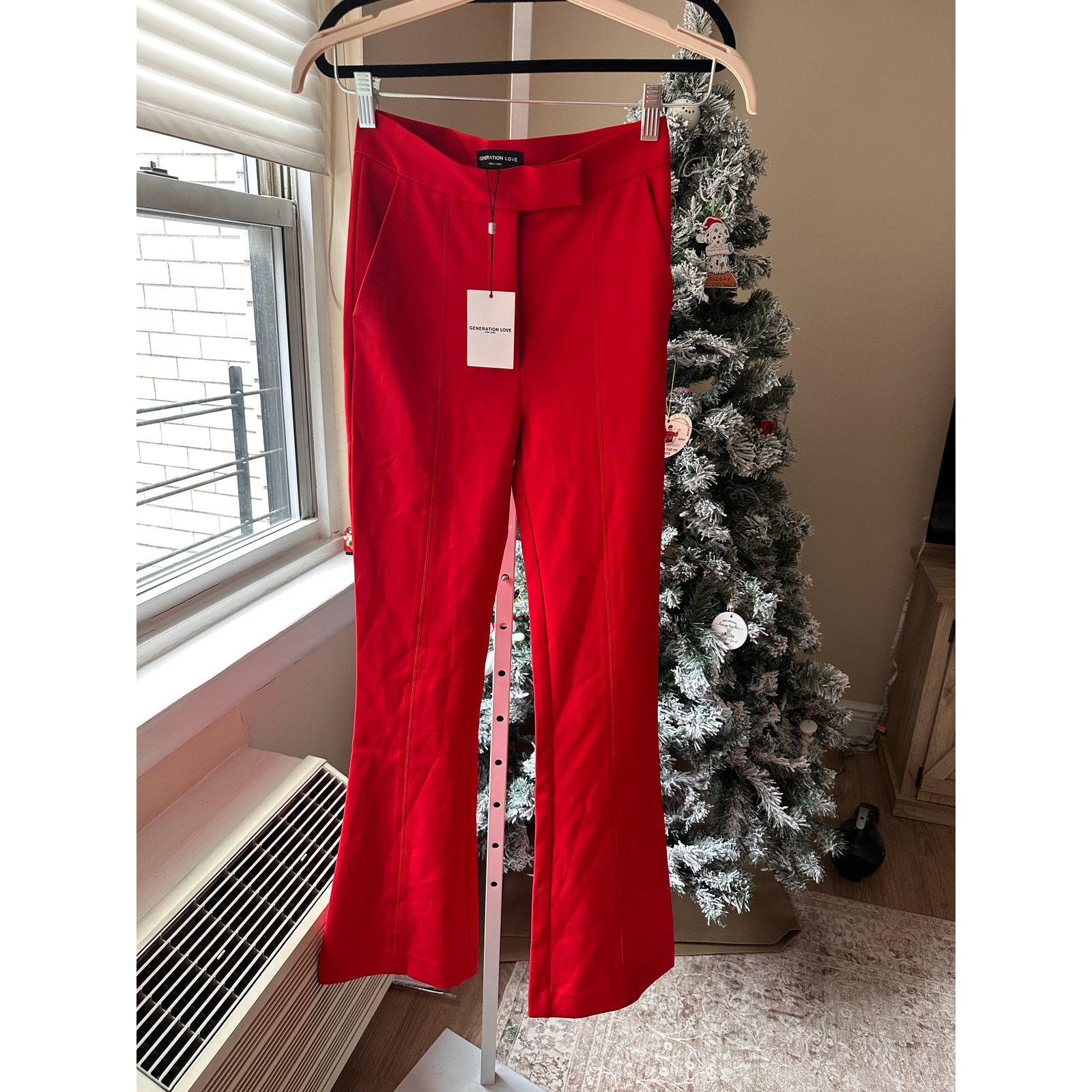 Generation Love NWT Generation Love Luca Crepe Pant Red size 0 Size 25" / US 0 / IT 36 - 4 Thumbnail