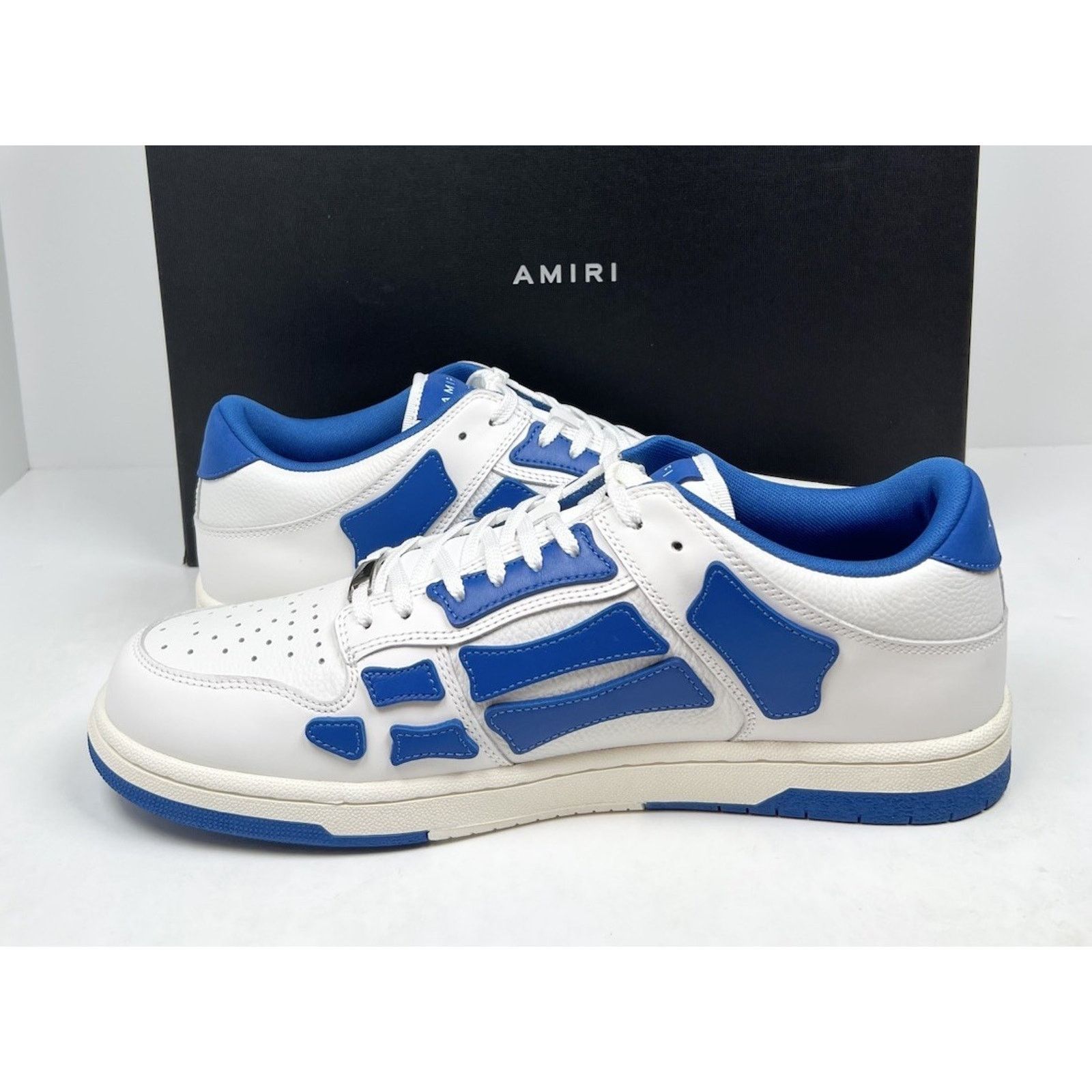 Amiri Size 15US - Amiri Skel Top Low White/Blue NEW Size US 15 / EU 48 - 5 Thumbnail