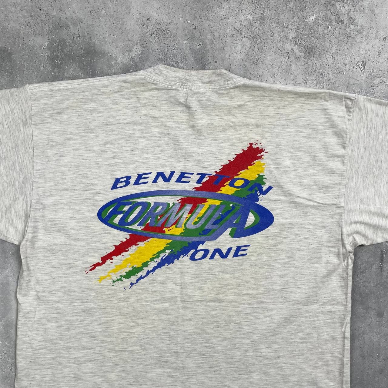 Formula 1 Vintage 90s Benetton Formula One 1 Racing T Shirt Gray L/XL Size US XL / EU 56 / 4 - 16 Thumbnail