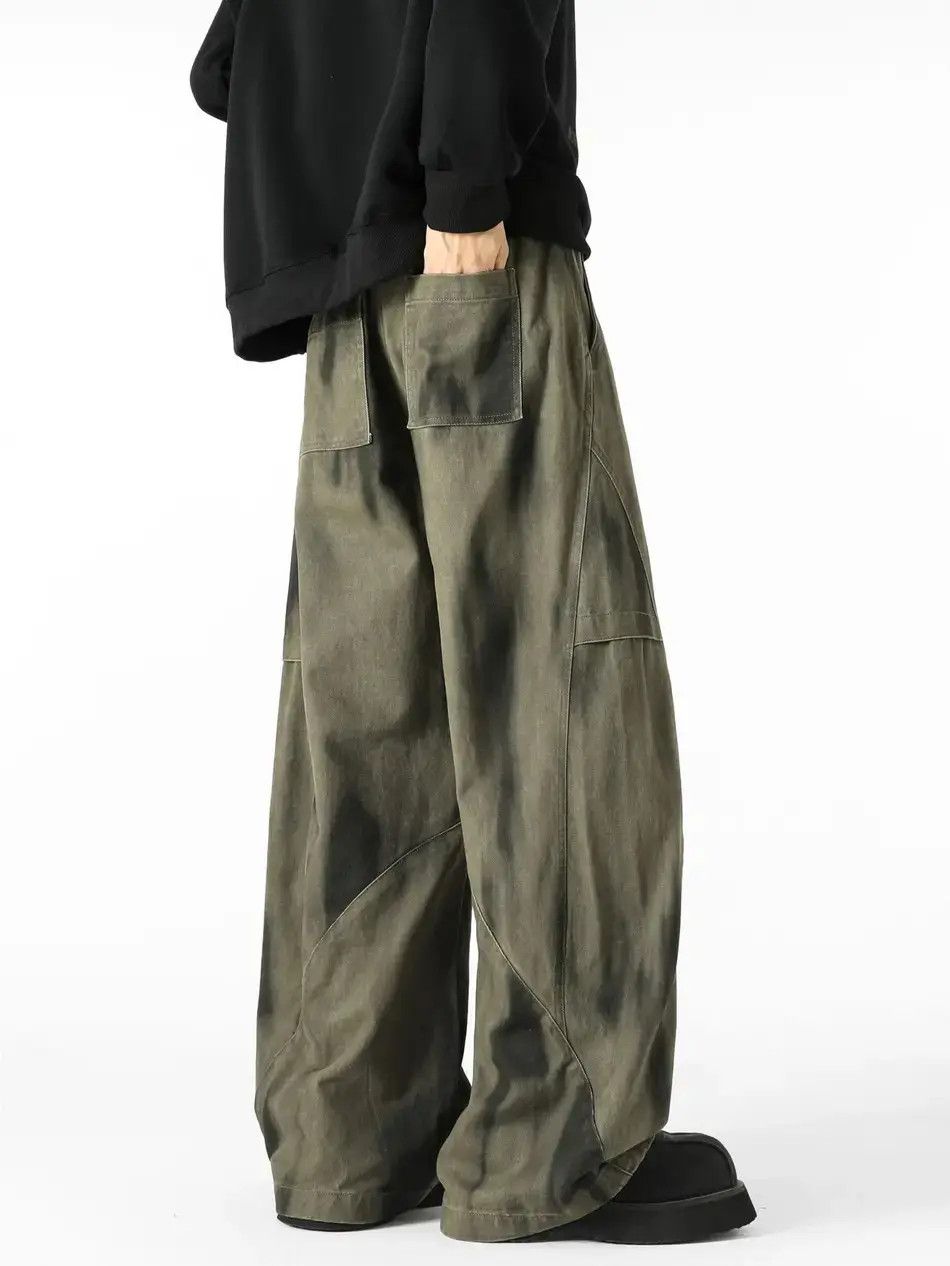 Japanese Brand Retro loose wide leg tie dye gradient jeans Size US 32 / EU 48 - 5 Thumbnail