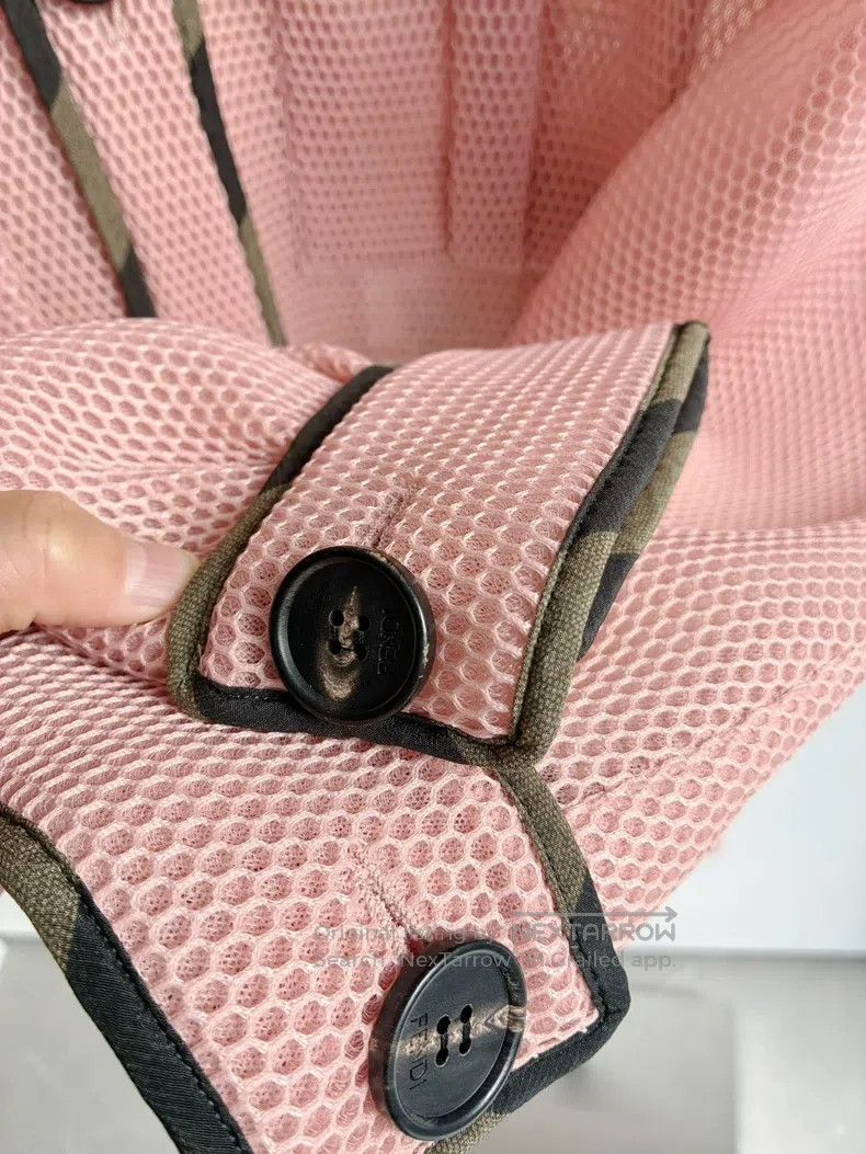 Fendi Fendi Pink Mesh Jacket with Classic Four Pockets. 100% Pol Size XXS / US 00 / IT 34 - 7 Thumbnail