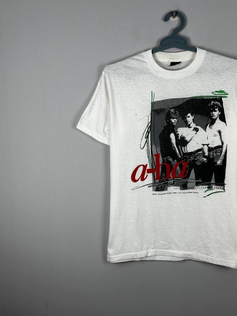 Band Tees Vintage 1985 A-HA Norway Band T Shirt Made in USA Size US L / EU 52-54 / 3 - 2 Thumbnail