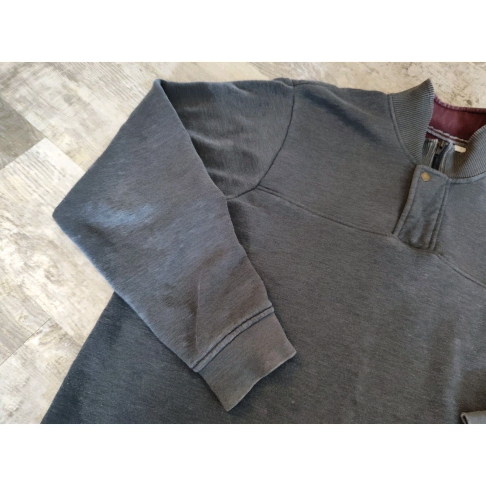 Orvis Orvis Men’s Pullover Sweatshirt Gray 1/4 Zip Snap Button L Fleece Lined Mock Neck Outdoorsmen Mens Size Large Size US L / EU 52-54 / 3 - 4 Thumbnail