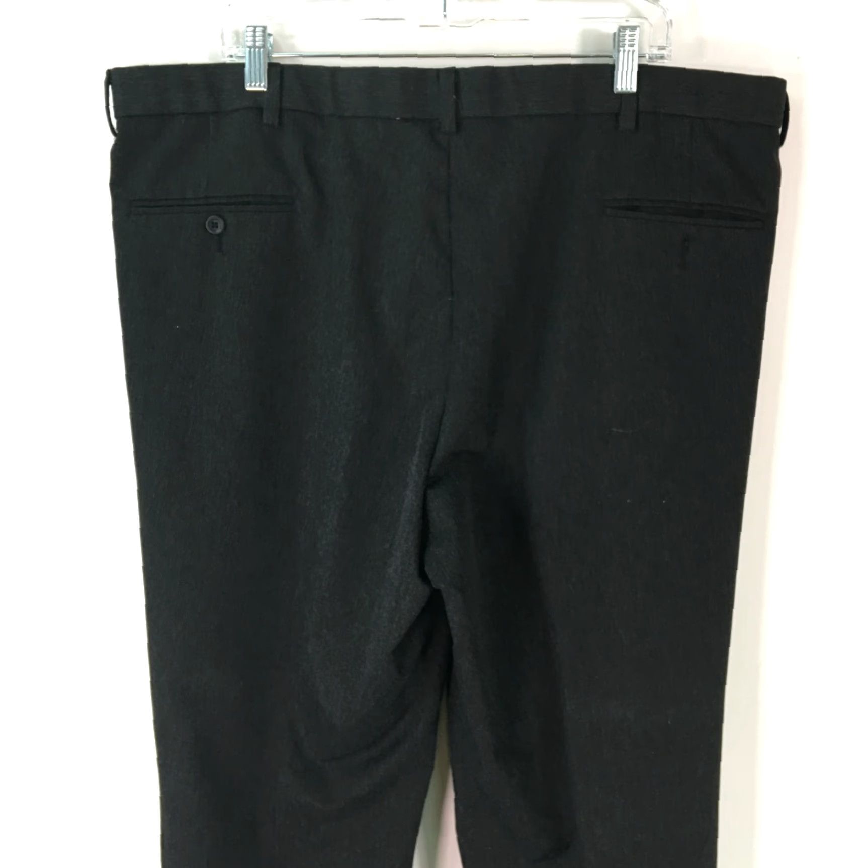 Dockers DOCKERS Mens Pants Straight Leg Dress Black 42x30 Pleated Front Mid Rise Belt Loops 4-Pocket Regular Inseam 30 Size US 42 / EU 58 - 3 Thumbnail