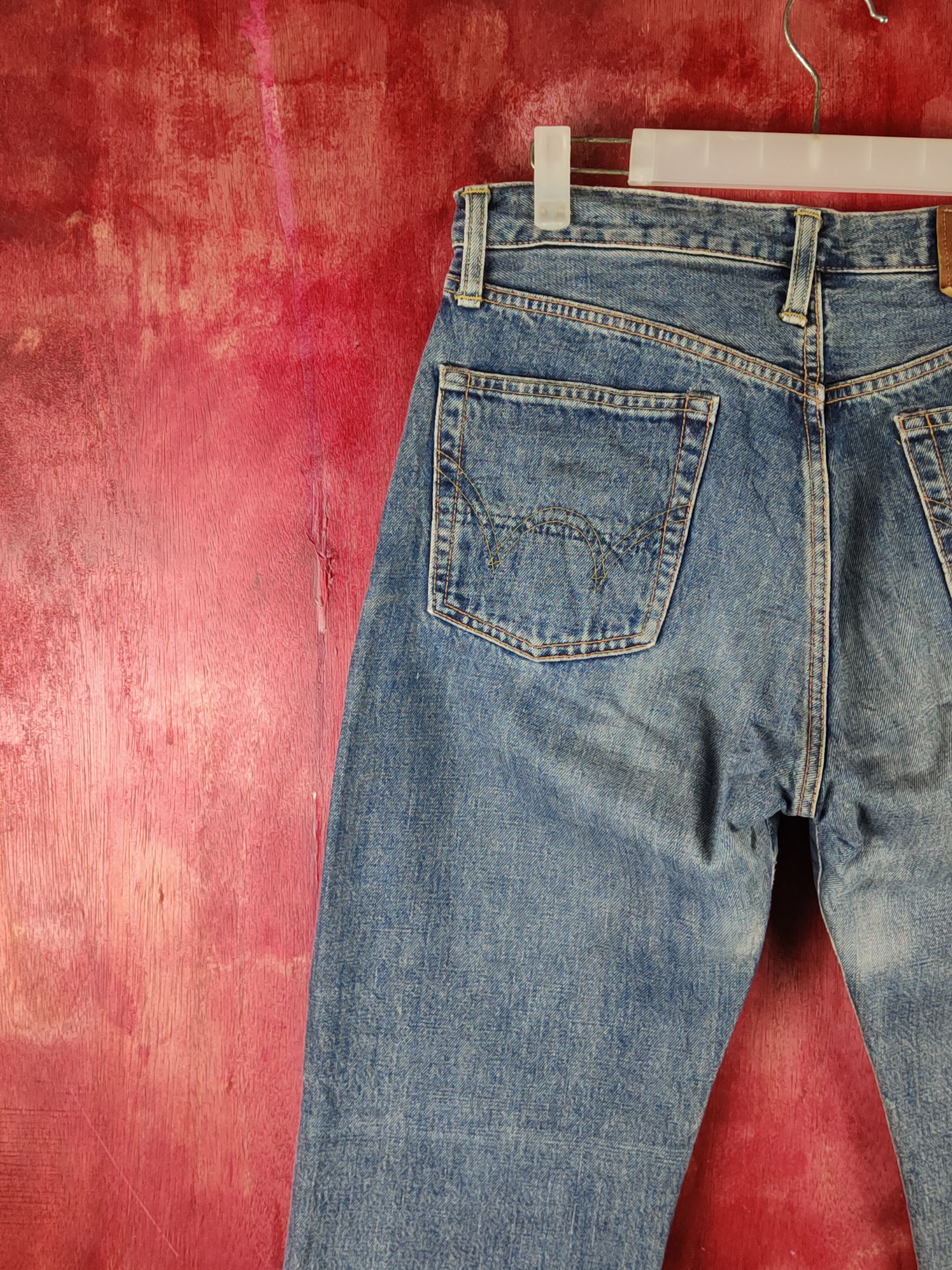 Edwin Edwin Blue Faded Distressed Ripped Jeans #S2330 Size US 30 / EU 46 - 10 Thumbnail