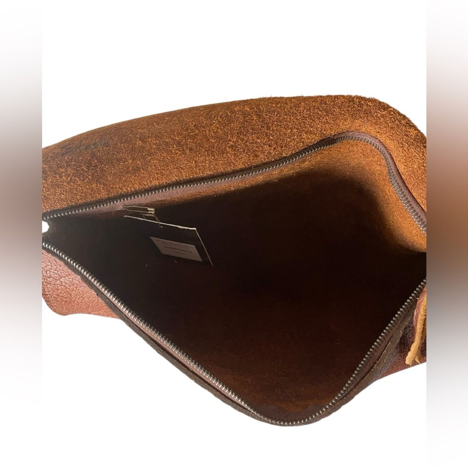 Other Stash Brown Shrunken bison baguette clutch NWT Size ONE SIZE - 9 Thumbnail