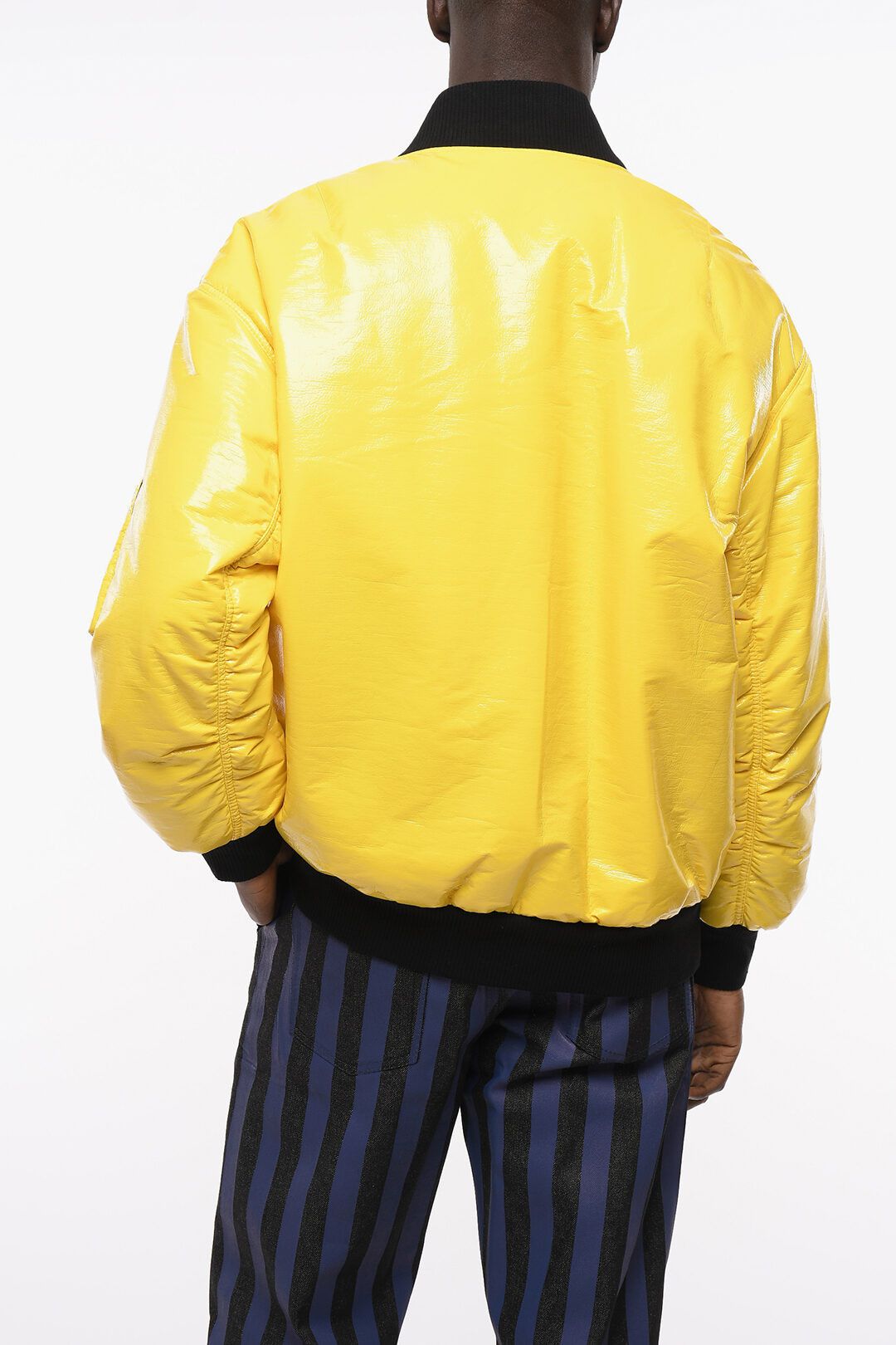 Dolce & Gabbana o1y0125 Bomber Jacket in Yellow/Black Size US XS / EU 42 / 0 - 2 Thumbnail