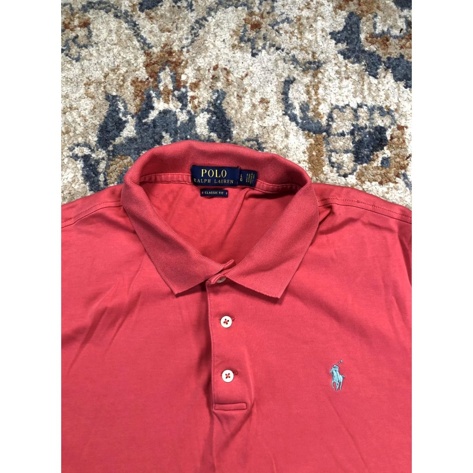 Polo Ralph Lauren Polo Ralph Lauren Polo Shirt Mens Large Red Pony Logo Classic Fit Short Sleeve Size US L / EU 52-54 / 3 - 2 Thumbnail