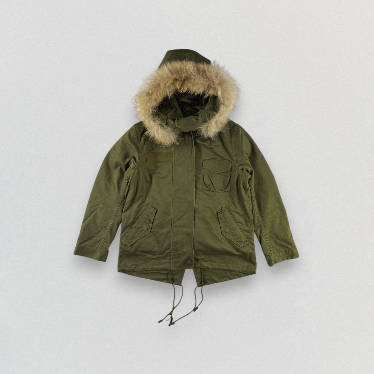 Japanese Brand Journal Standard Faux Fur Hooded Heavy Jacket Coat Parkas Size US L / EU 52-54 / 3 - 1 Thumbnail