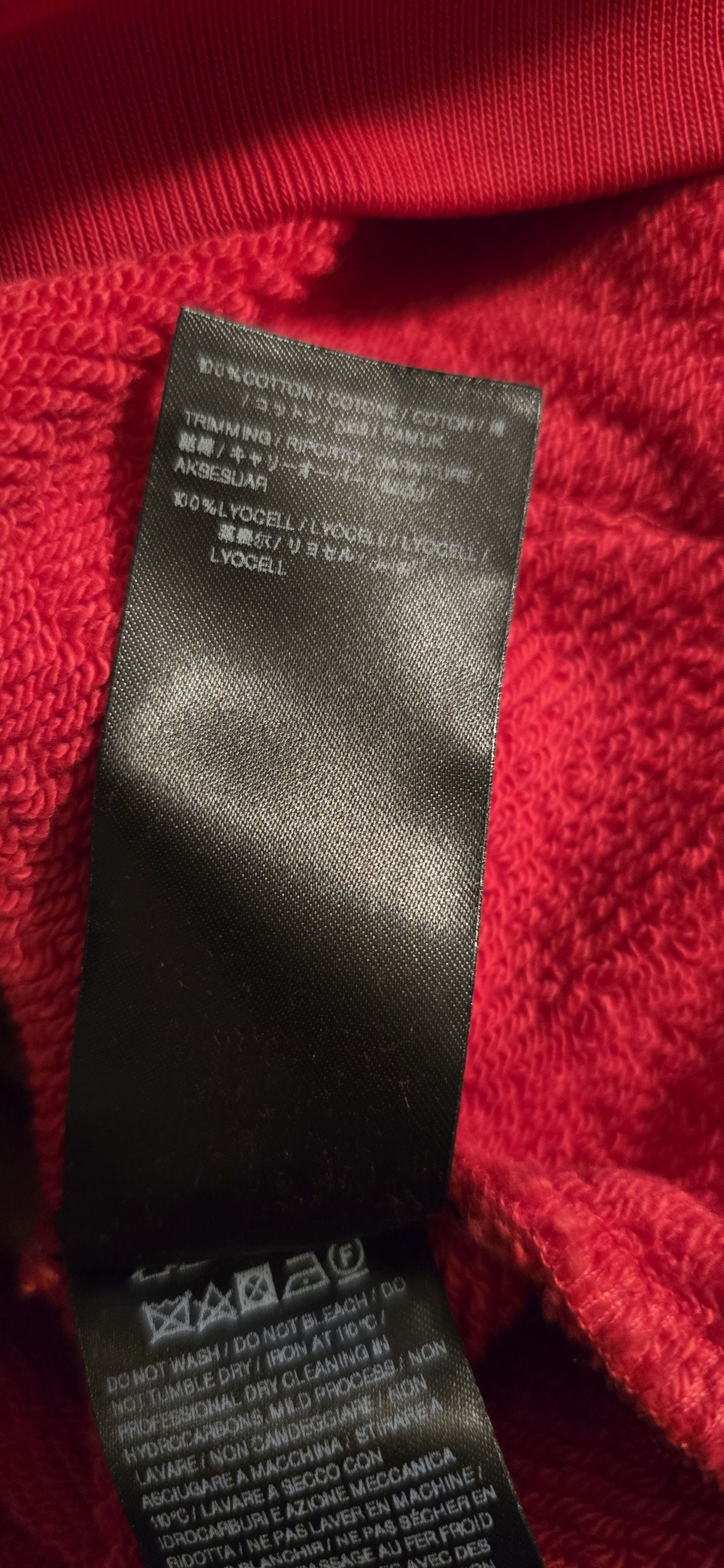 AMIRI BONES STACKED HOODIE RED SZ L