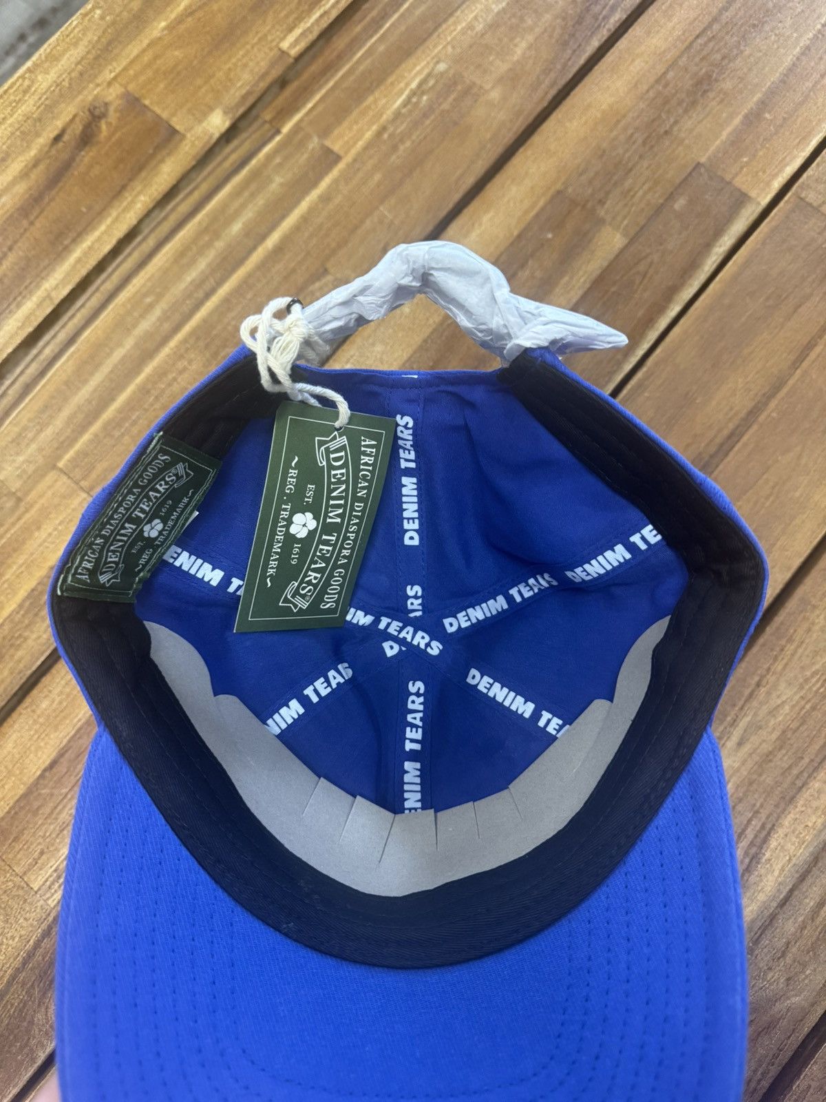 DENIM TEARS DENIM TEARS Wreath Adjustable Hat BLUE Size ONE SIZE - 5 Thumbnail