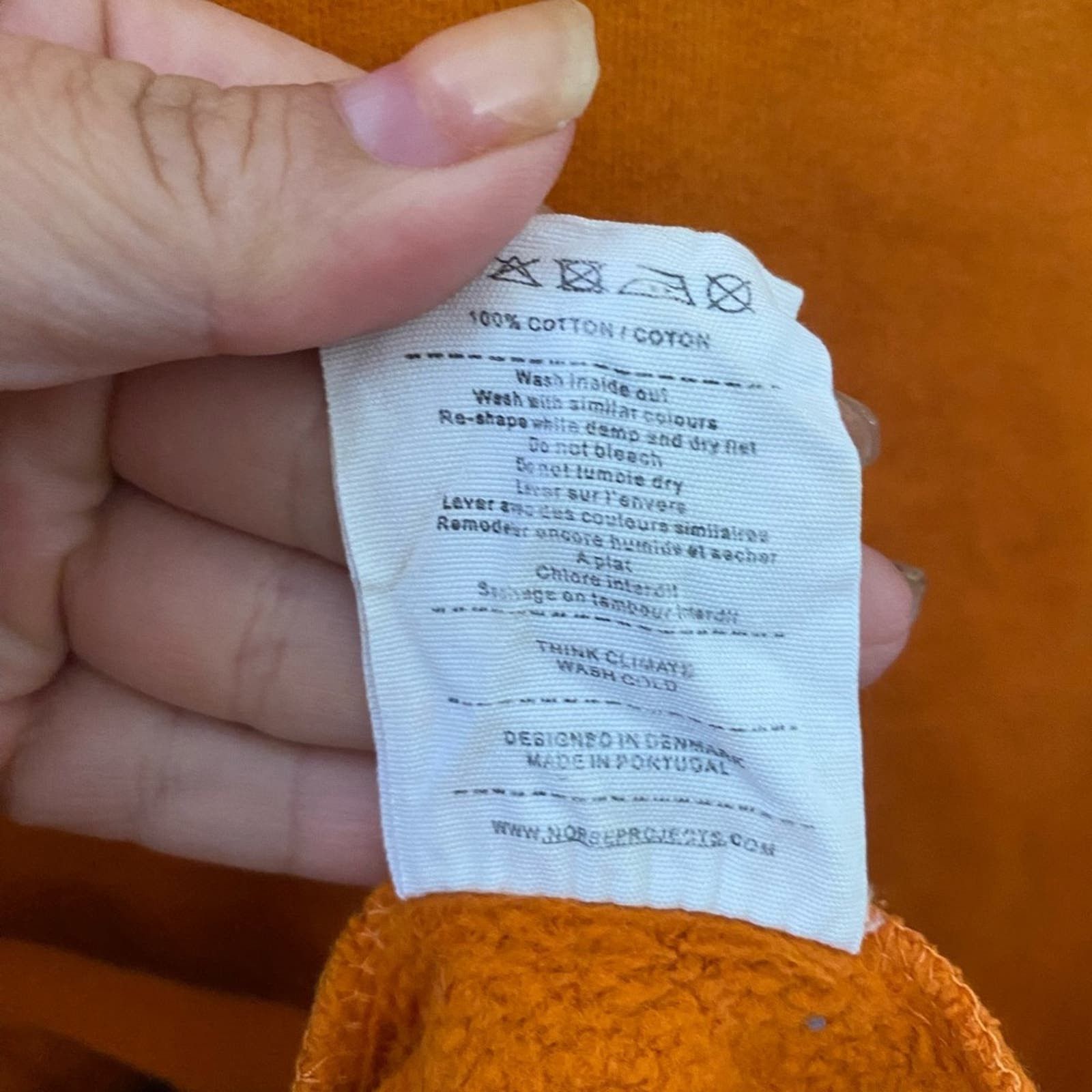 NORSE PROJECTS VAGN CLASSIC CREW SWEAT OXIDE ORANGE M