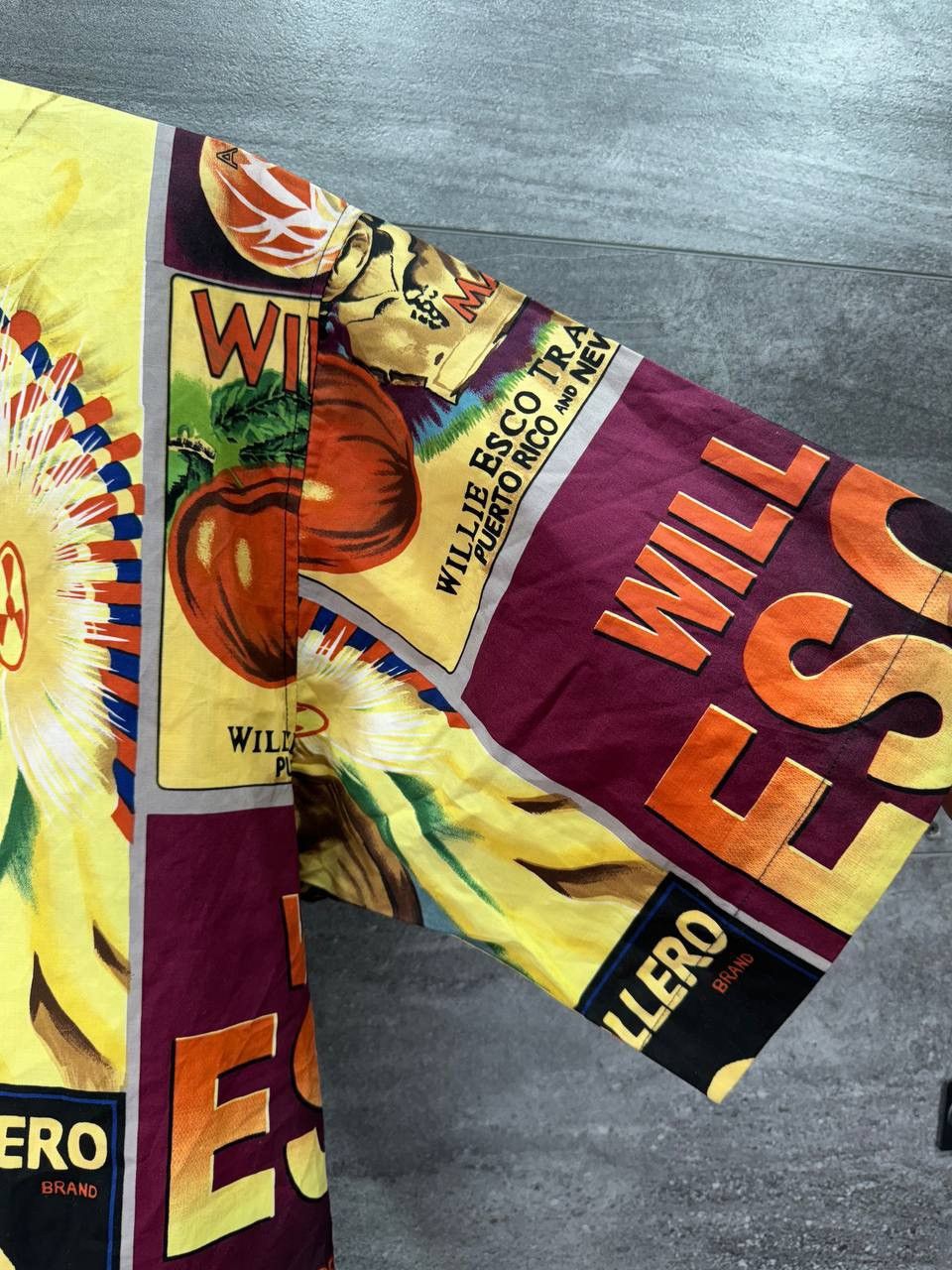 Vintage Willie Esco Shirt Men Yellow Brown Cowboys Indians AOP Size US M / EU 48-50 / 2 - 13 Thumbnail