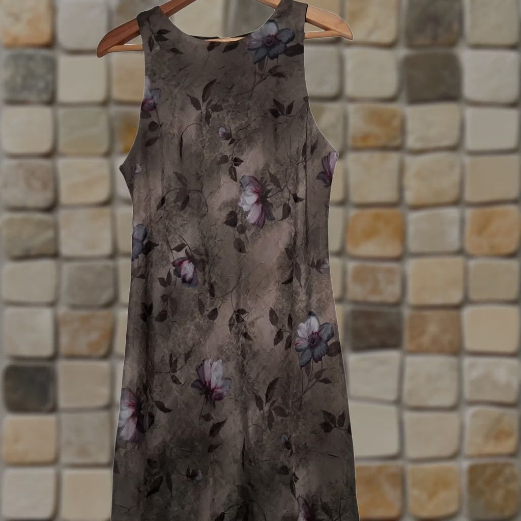 Vintage VINTAGE All That Jazz Slip Dress 1990s Long Floral Semi Sheer Sleeveless Green Women 14 Holiday Party/Cocktail Wedding Mens Womens Girls? Size XL / US 12-14 / IT 48-50 - 1 Thumbnail