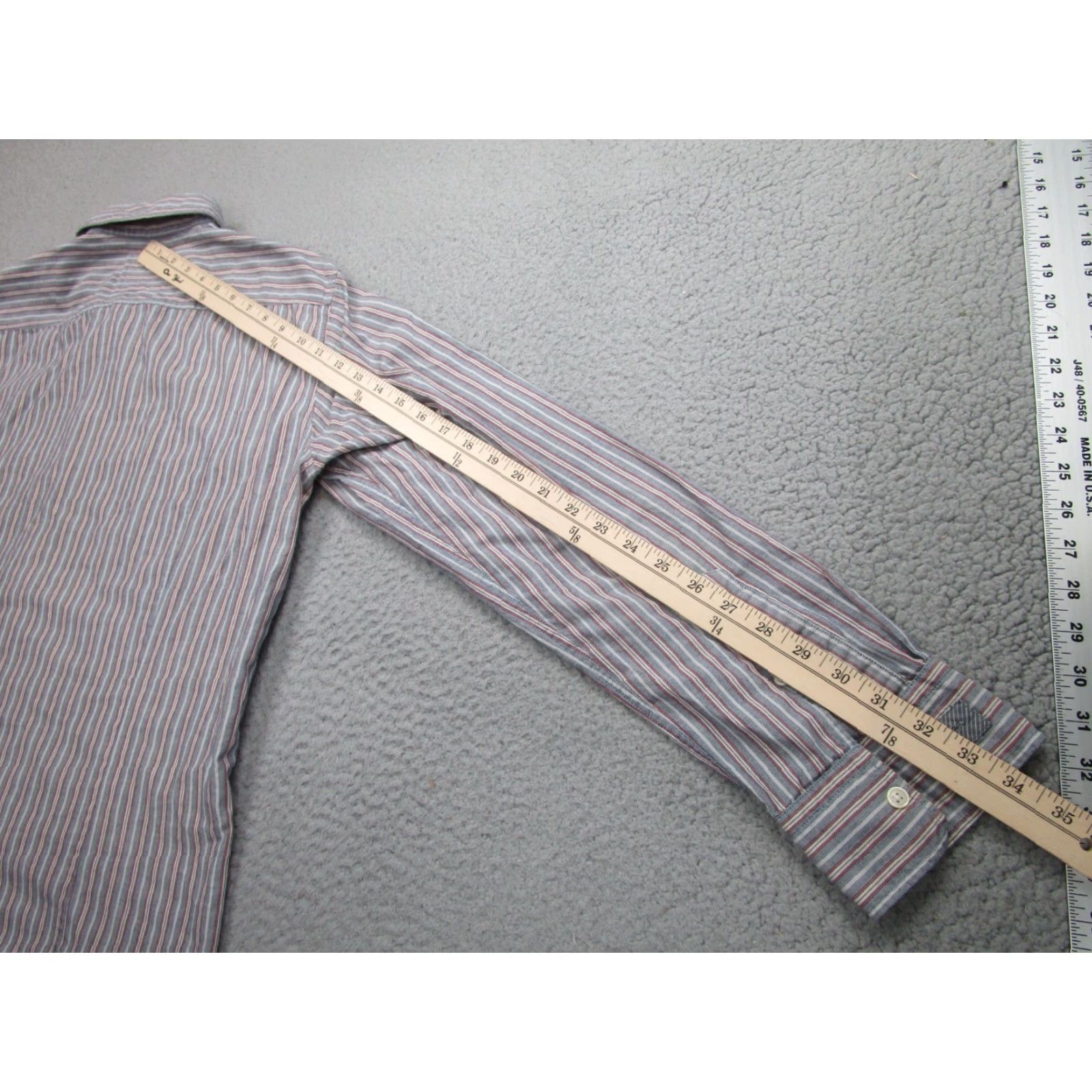 Vintage BOSS Orange Button-Up Shirt Mens L Casual Blue Striped Western Size US L / EU 52-54 / 3 - 5 Thumbnail