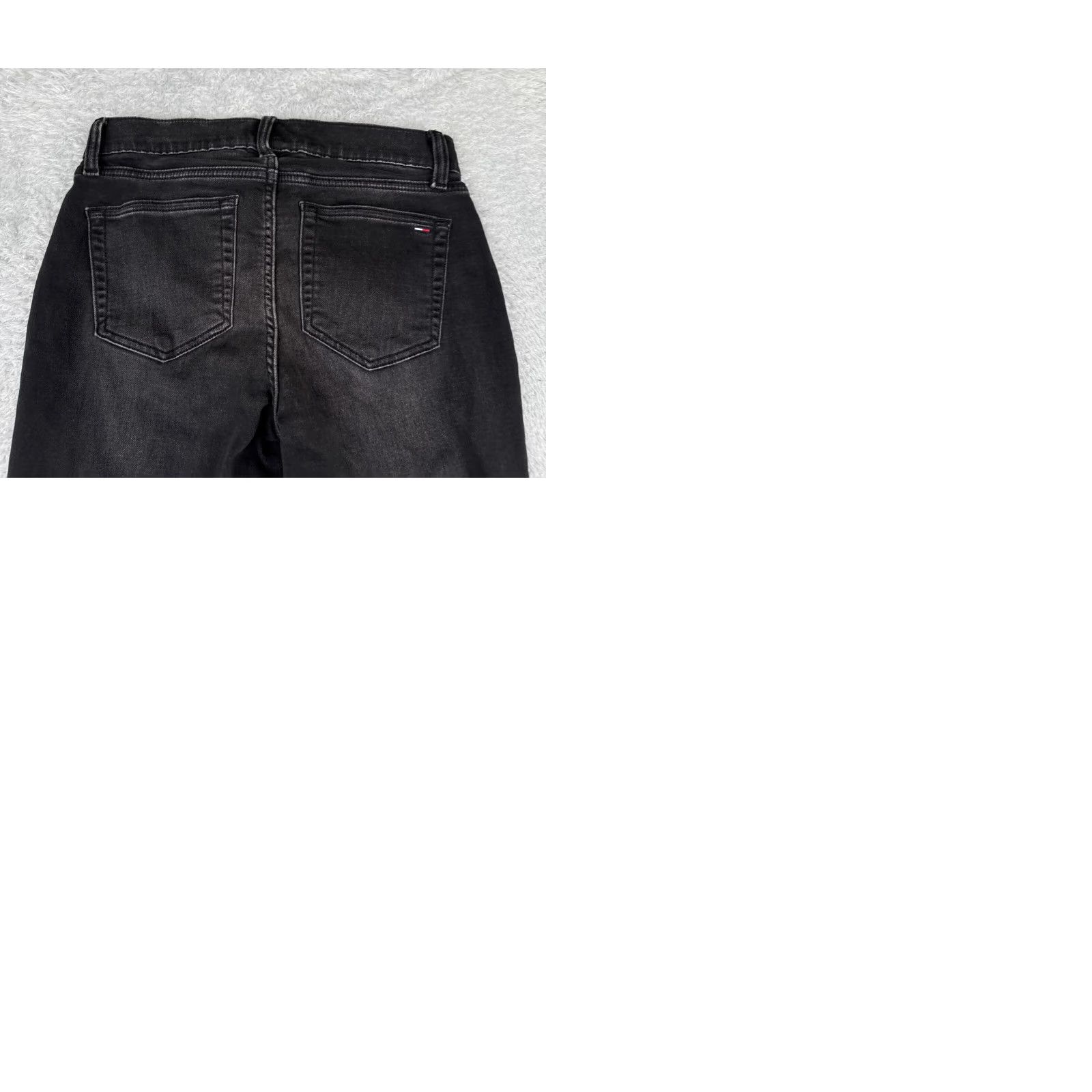 Tommy Hilfiger Tommy Hilfiger Jeans Womens 4 Black Denim Skinny Tapered Mid Rise Cotton 27x28 Jeans Womens Black Tomm y Hilfiger Size 27" / US 4 / IT 40 - 10 Thumbnail