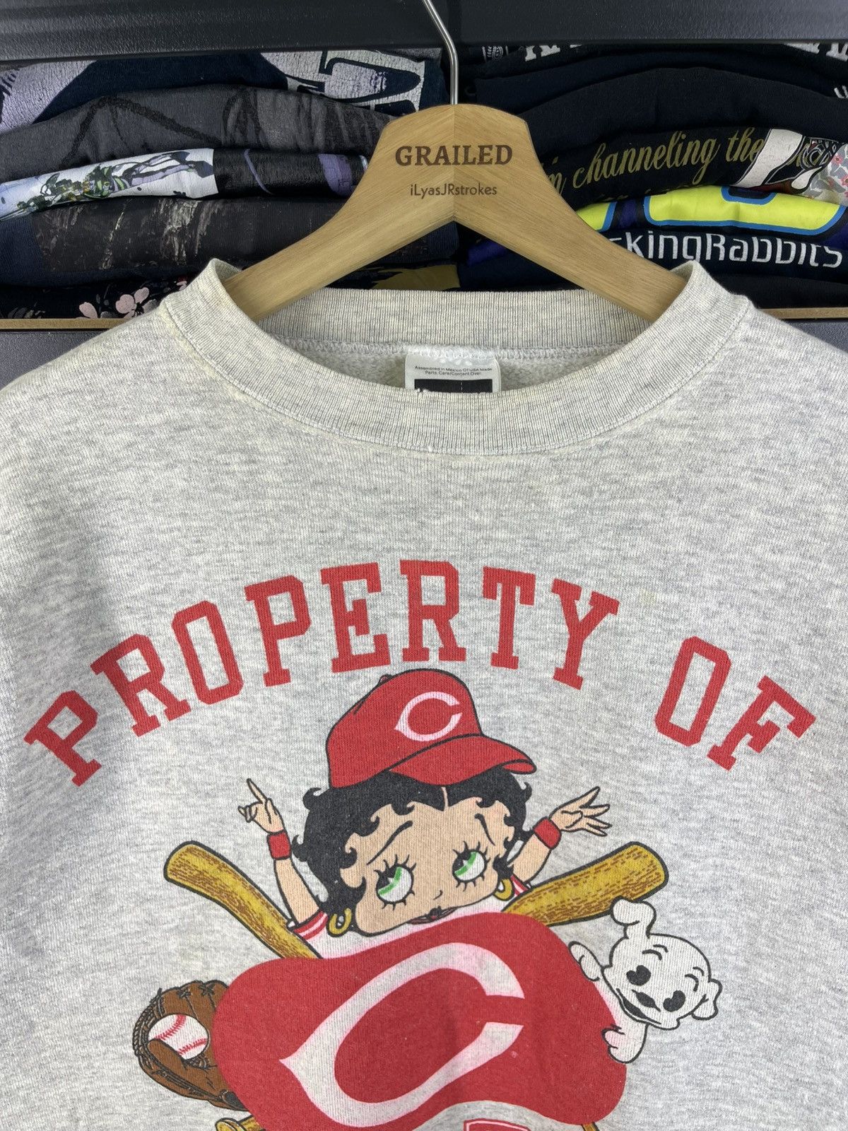 MLB Vintage 90's Betty Boop Cincinnati Reds MLB 1992 Sweatshirt Size US L / EU 52-54 / 3 - 14 Thumbnail
