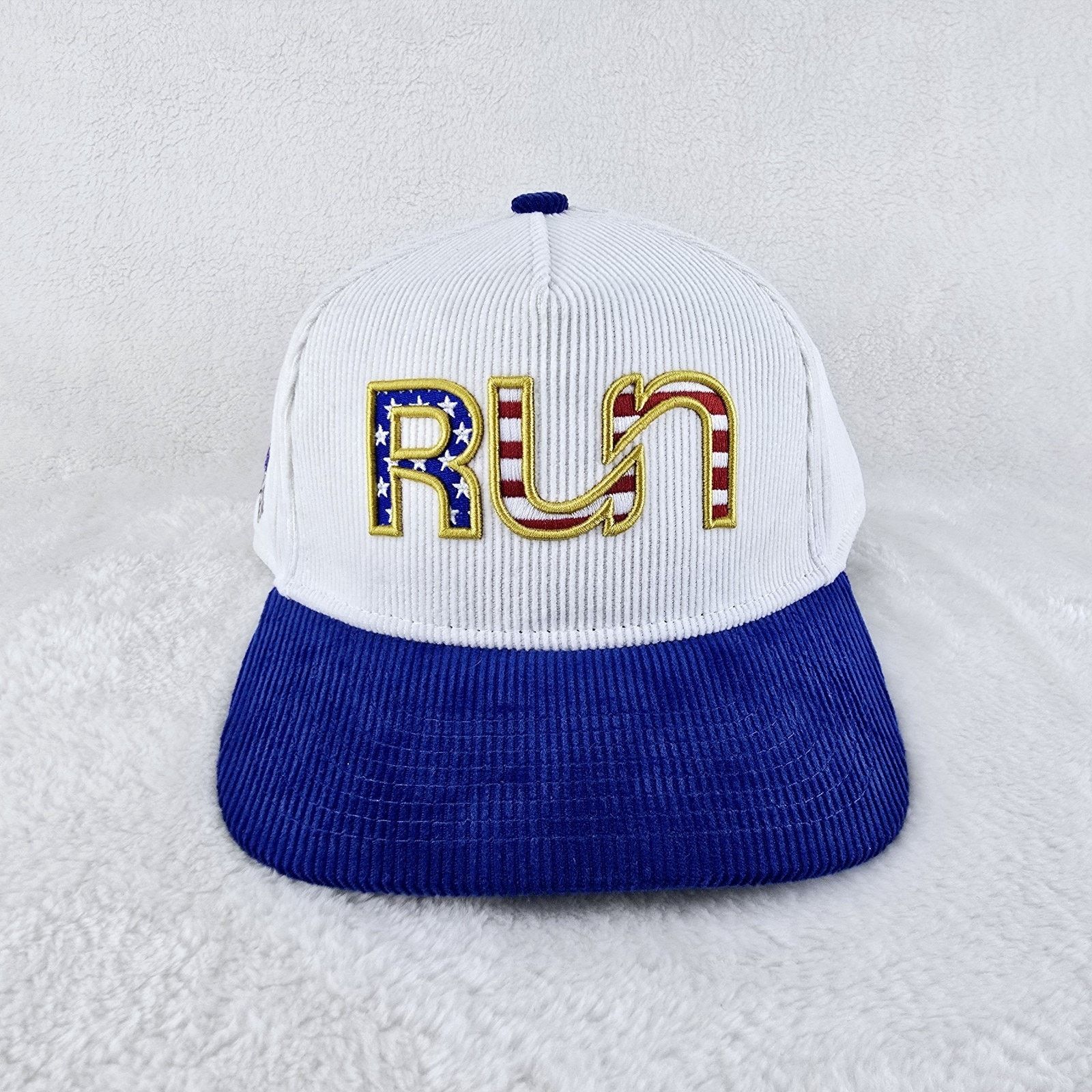 Other Run Salute To Service Hat Snapback White Corduroy One Size Size ONE SIZE - 2 Thumbnail
