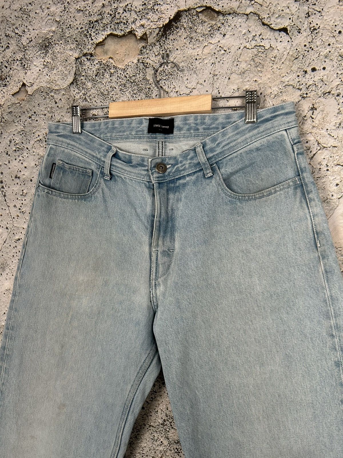 Other Vintage Light Stone Wash Denim Pants Baggy Skateboarding Size US 32 / EU 48 - 4 Thumbnail