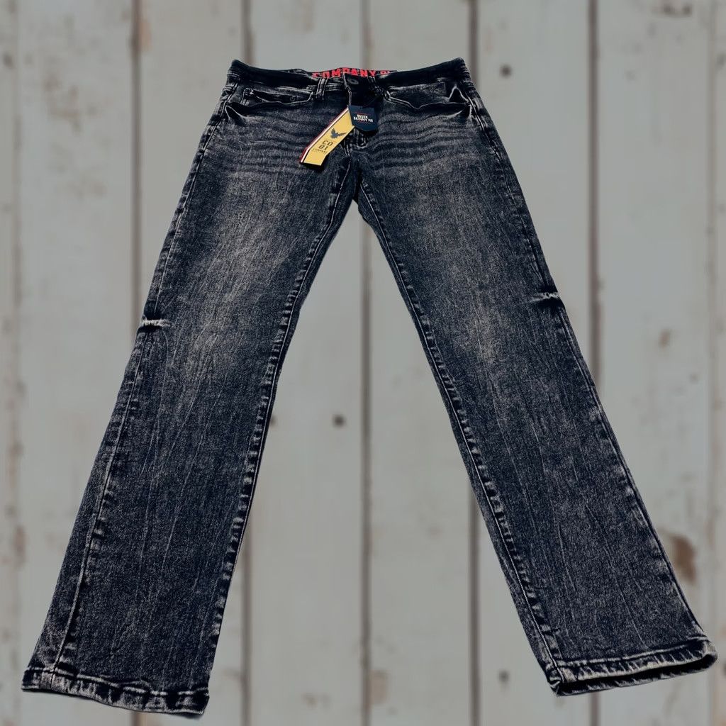 Denime Company 81 Jeans Mens 29x30 Black Denim Cotton Straight 90s Stretch Y2K NEW Size US 29 - 1 Thumbnail