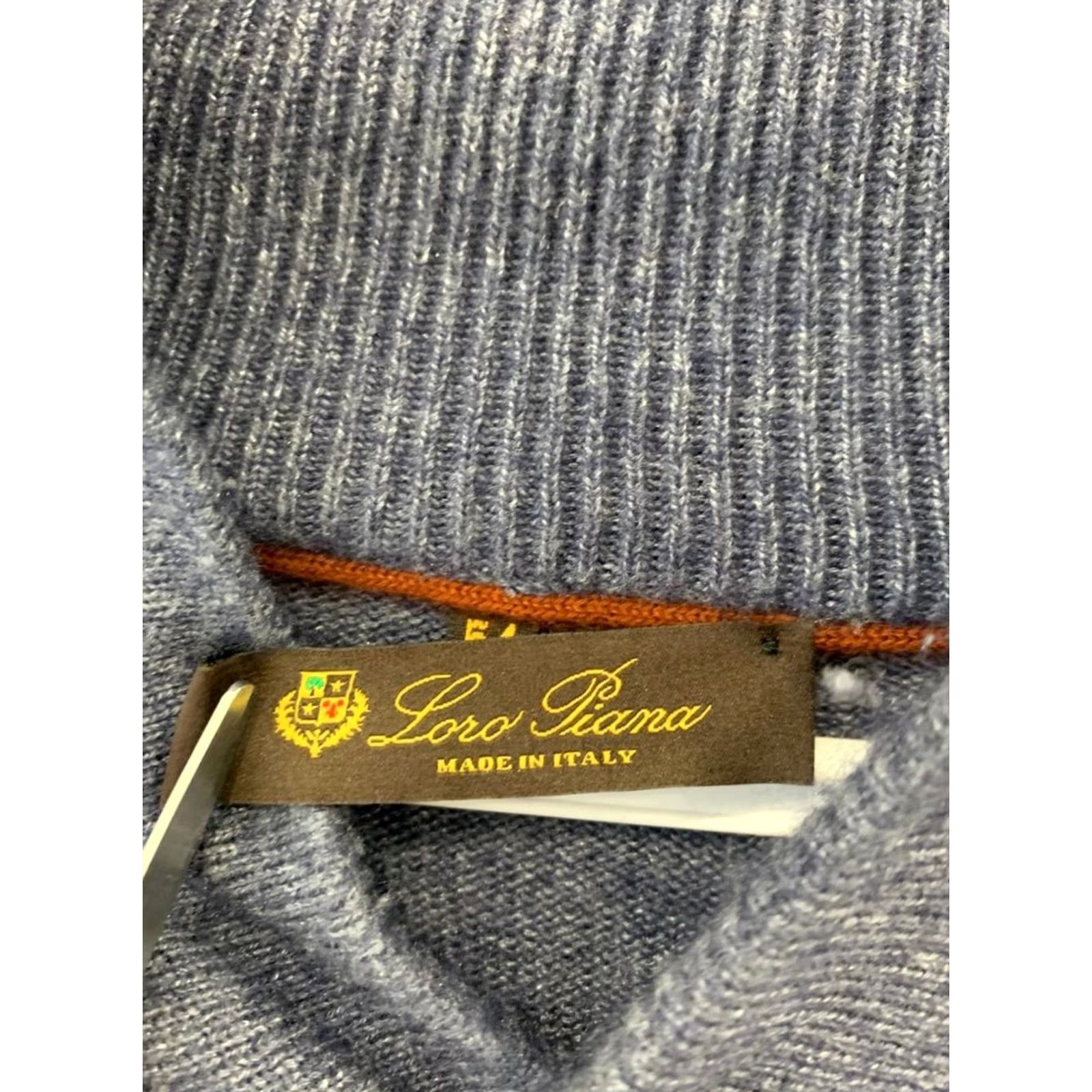 Loro Piana Loro Piana Silk Cashmere Sweater Mens XL Blue Roadster Mock Neck Henley Pullover Shirt Size US XL / EU 56 / 4 - 3 Thumbnail