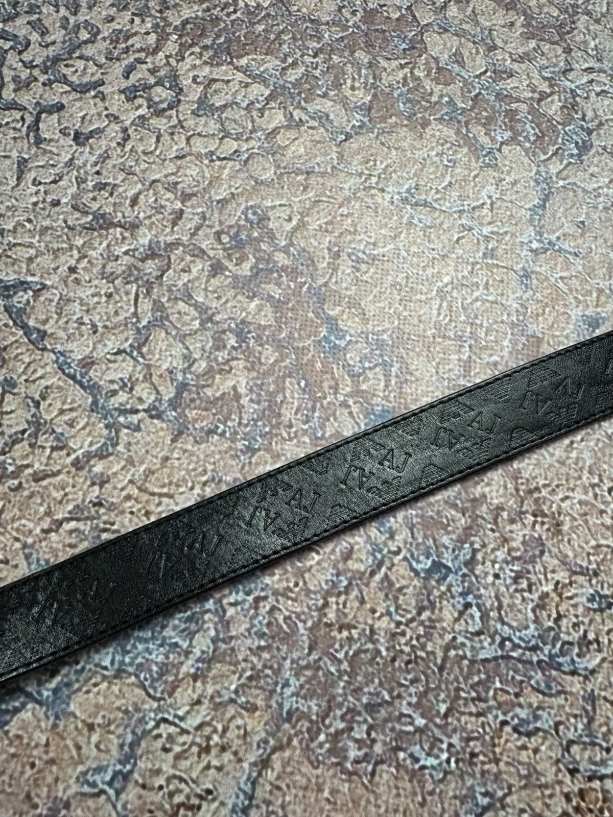 Armani Vintage leather belt Armani Jeans metal logo Size ONE SIZE - 8 Thumbnail