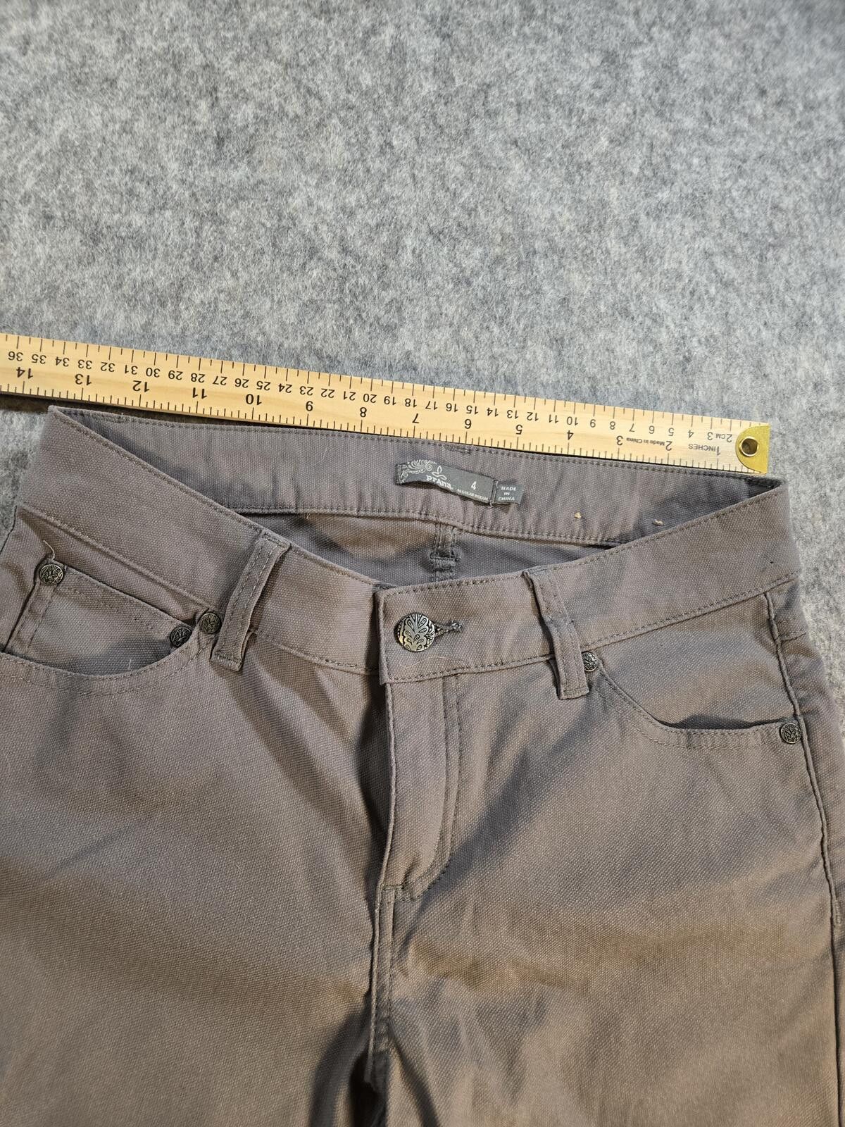Prana Gorpcore Moto Biker Athleisure Sz4 Skinny Gray Performance Size 27" / US 4 / IT 40 - 4 Thumbnail