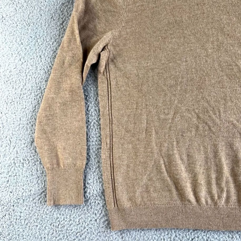 Banana Republic Banana Republic Sweater Womens L Beige Merino Wool Cashmere Turtleneck Pullover Knit Fall Winter Classic Womens Size L / US 10 / IT 46 - 6 Thumbnail