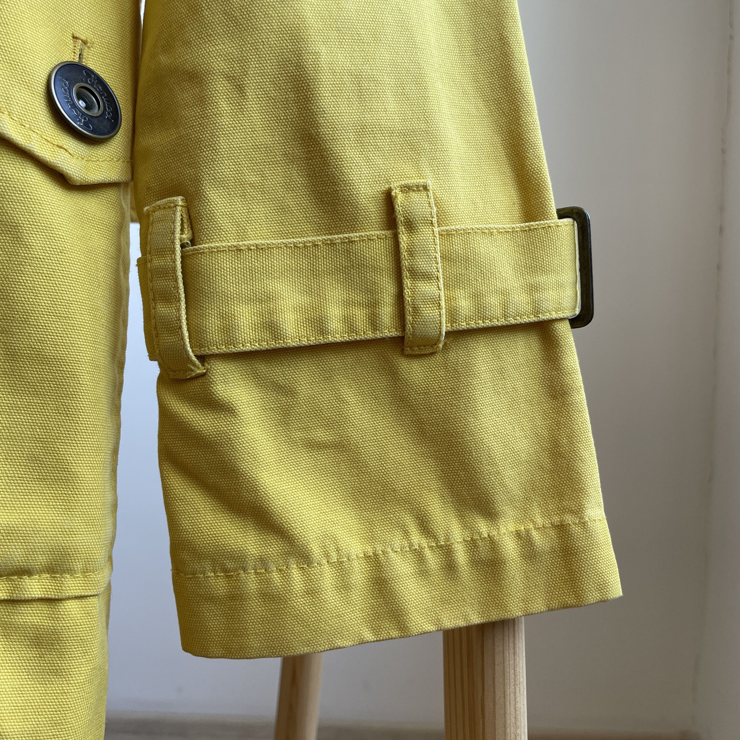 Fiorucci Fiourucci Womens Canvas Double Breasted Trench Coat Size S / US 4 / IT 40 - 6 Thumbnail