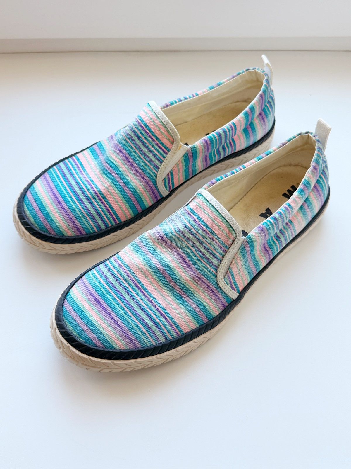 Marni MARNI Multicolored Striped Men Slip On Size 43 Comfort Shoes Size US 10 / EU 43 - 1 Thumbnail