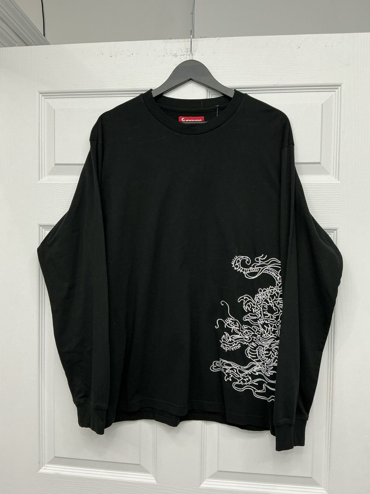 Supreme Supreme Dragon Embroidered L/S Top Black Size US M / EU 48-50 / 2 - 2 Thumbnail