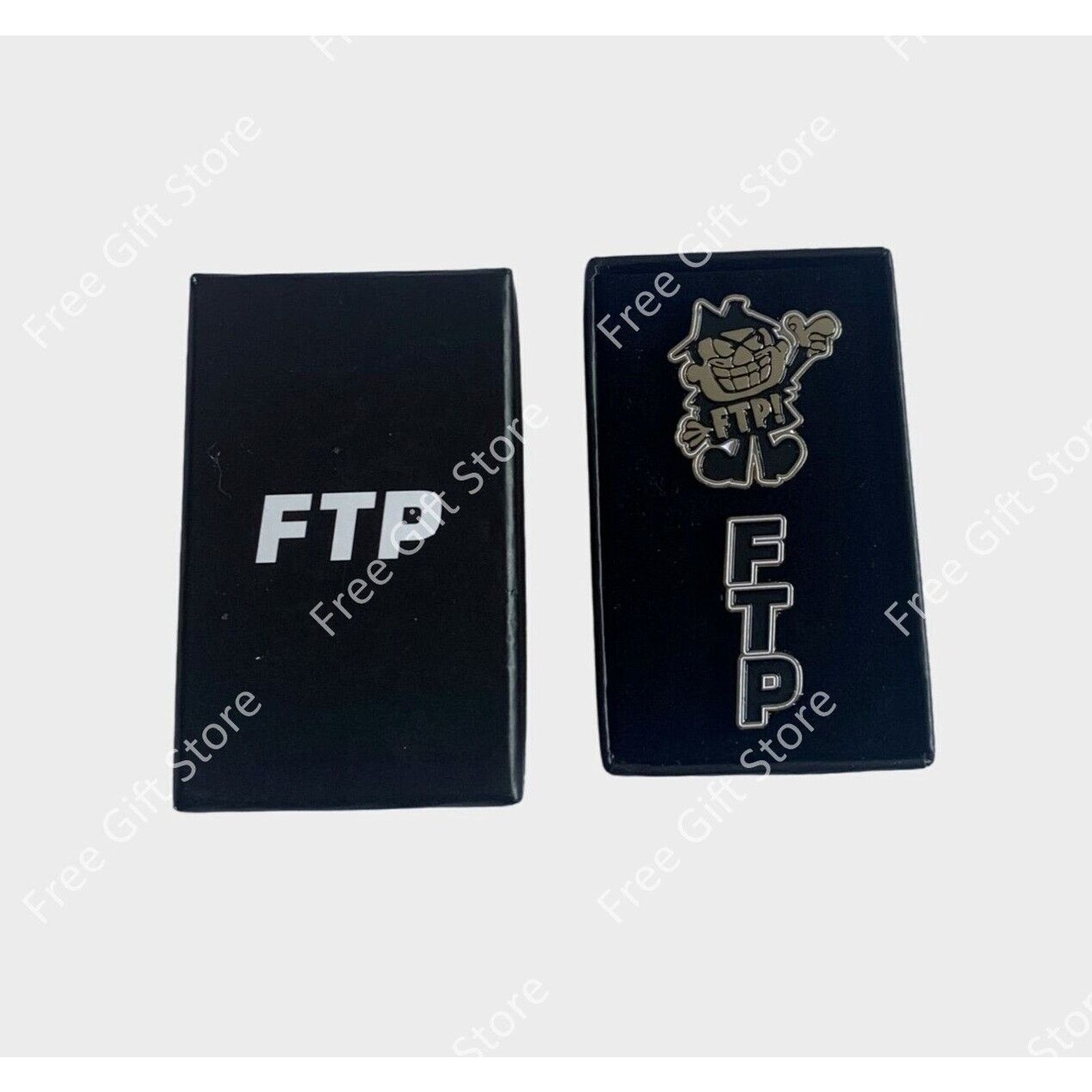 Fuck The Population FTP Boris And Vertical Logo Pin Set Size ONE SIZE - 1 Preview