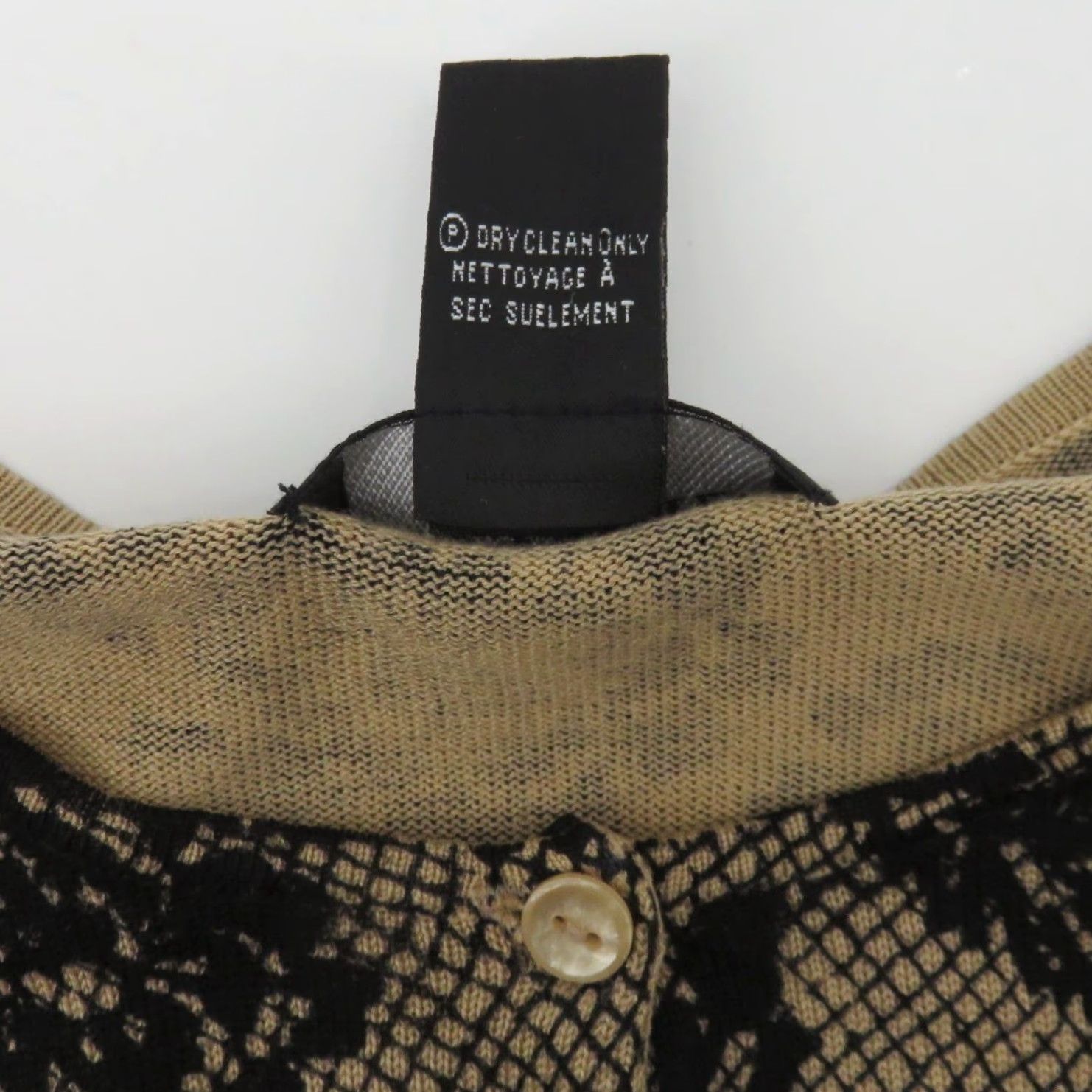 Vintage August Silk Knits Cardigan Sweater Women Medium Black Floral Print Round Neck Long Sleeve Size M / US 6-8 / IT 42-44 - 7 Thumbnail