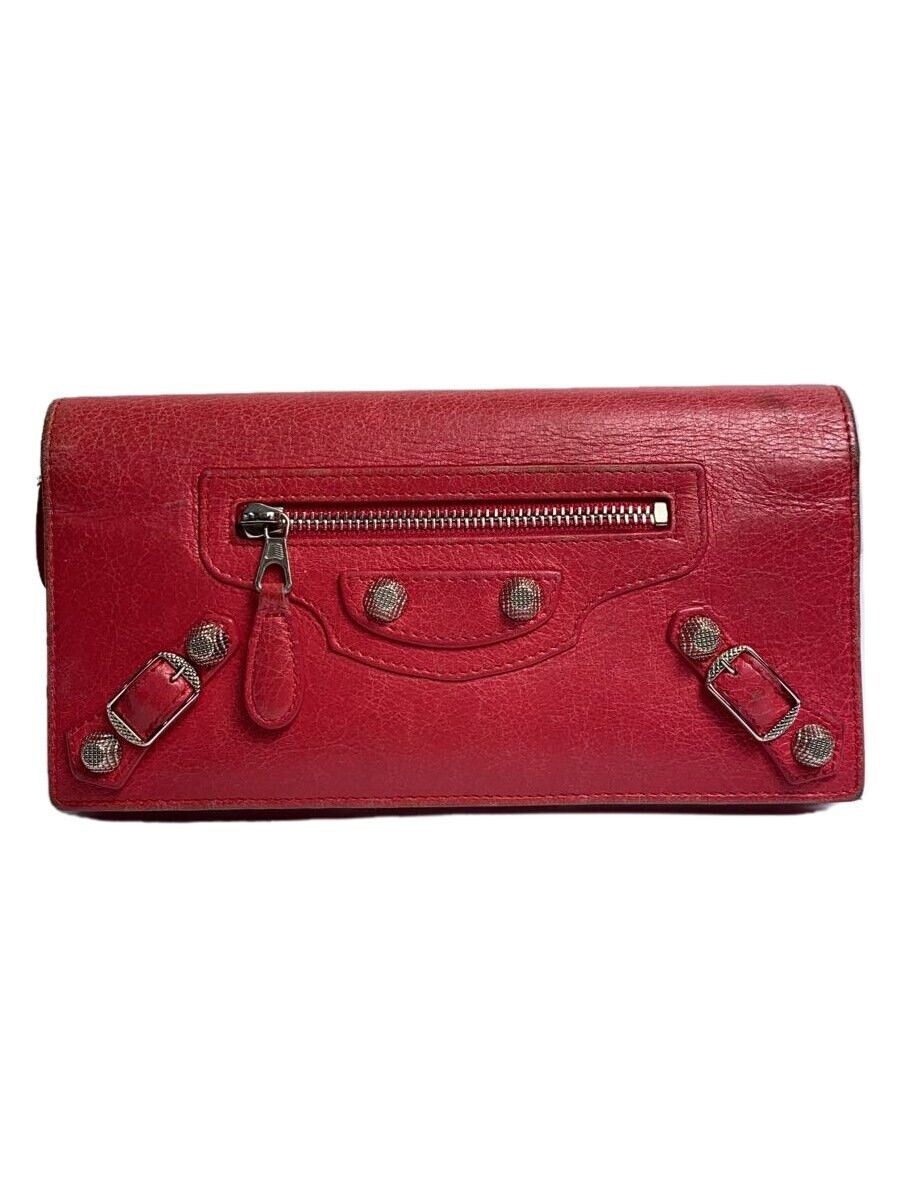 Balenciaga Balenciaga Leather Long Wallet Pink Rose Bi-Fold Size ONE SIZE - 1 Thumbnail