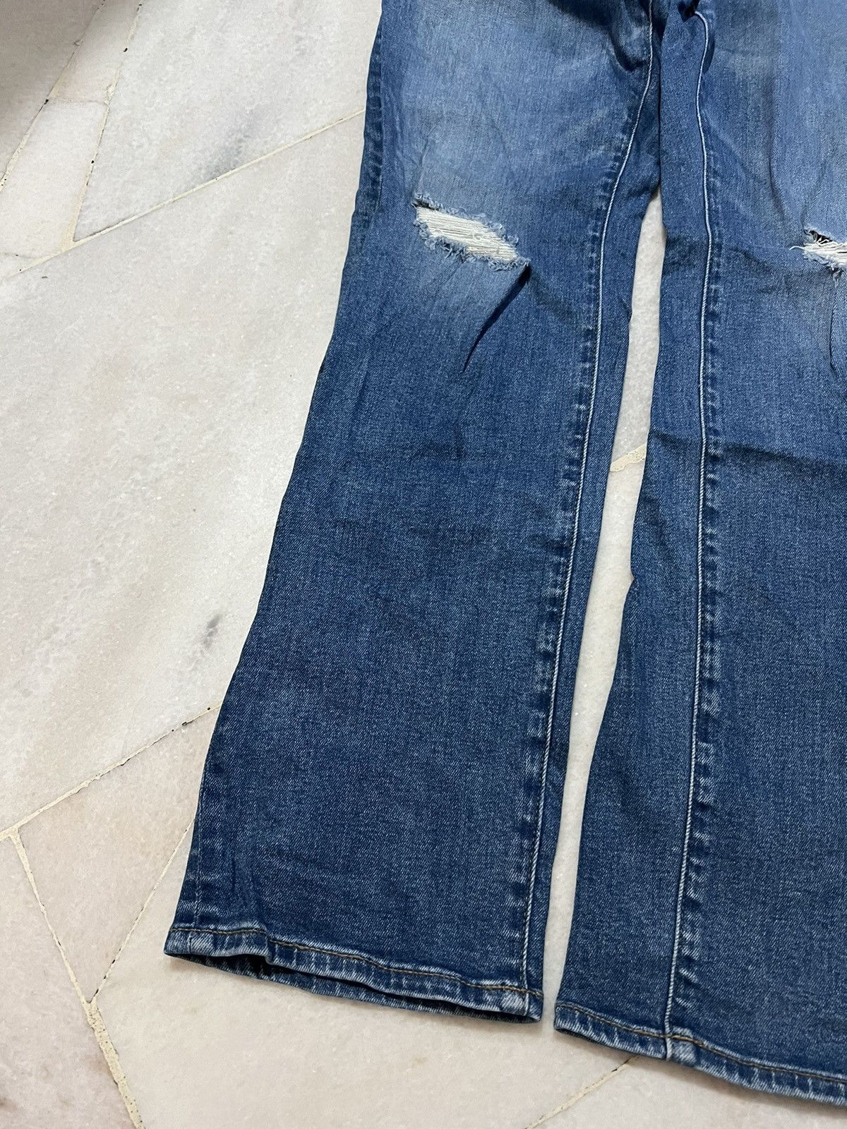 GU GU x UNDERCOVER RIPPED JEANS VERY RARE Size US 30 / EU 46 - 3 Thumbnail