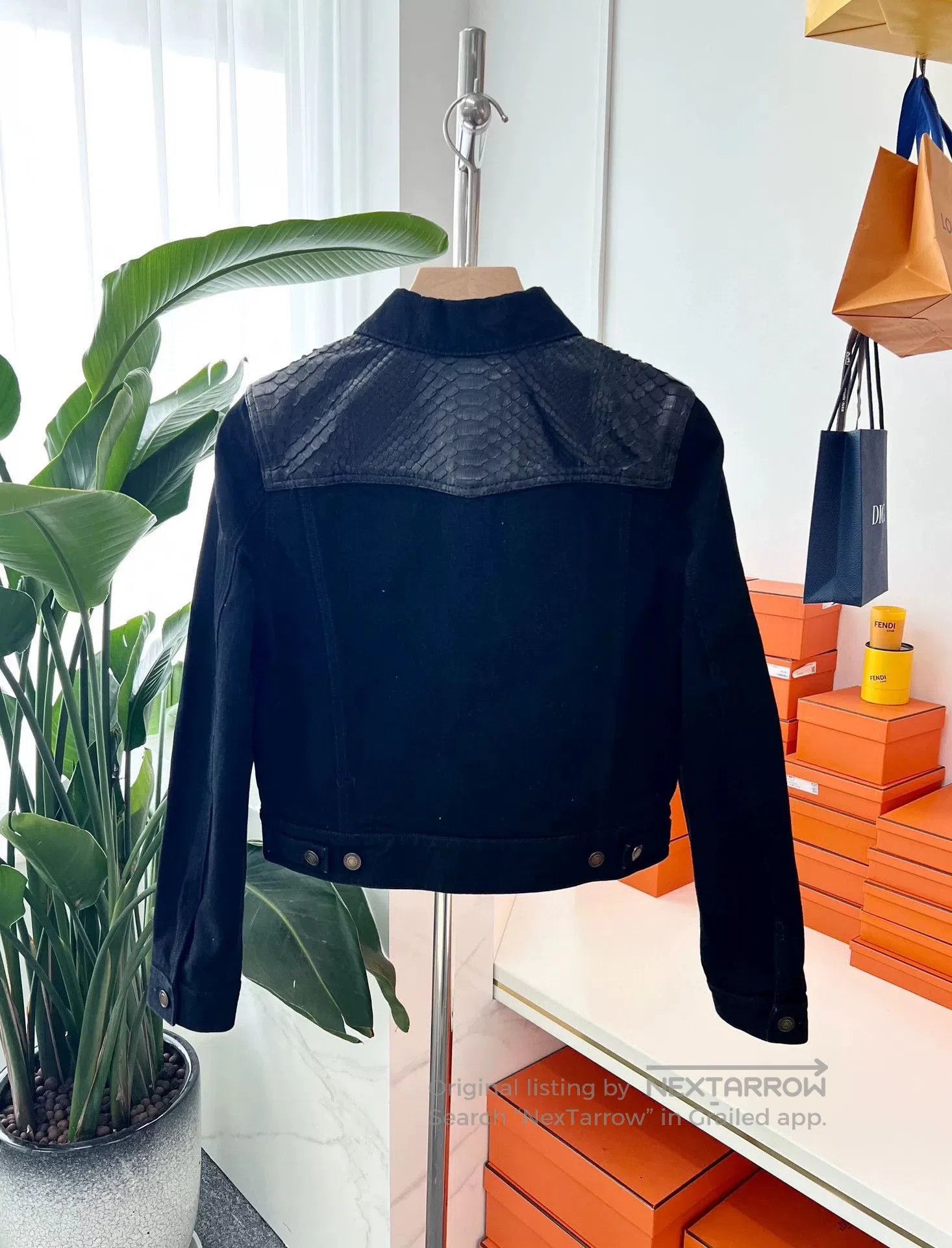 Saint Laurent Paris YSL Classic Black Denim Jacket. Size M / US 6-8 / IT 42-44 - 2 Thumbnail